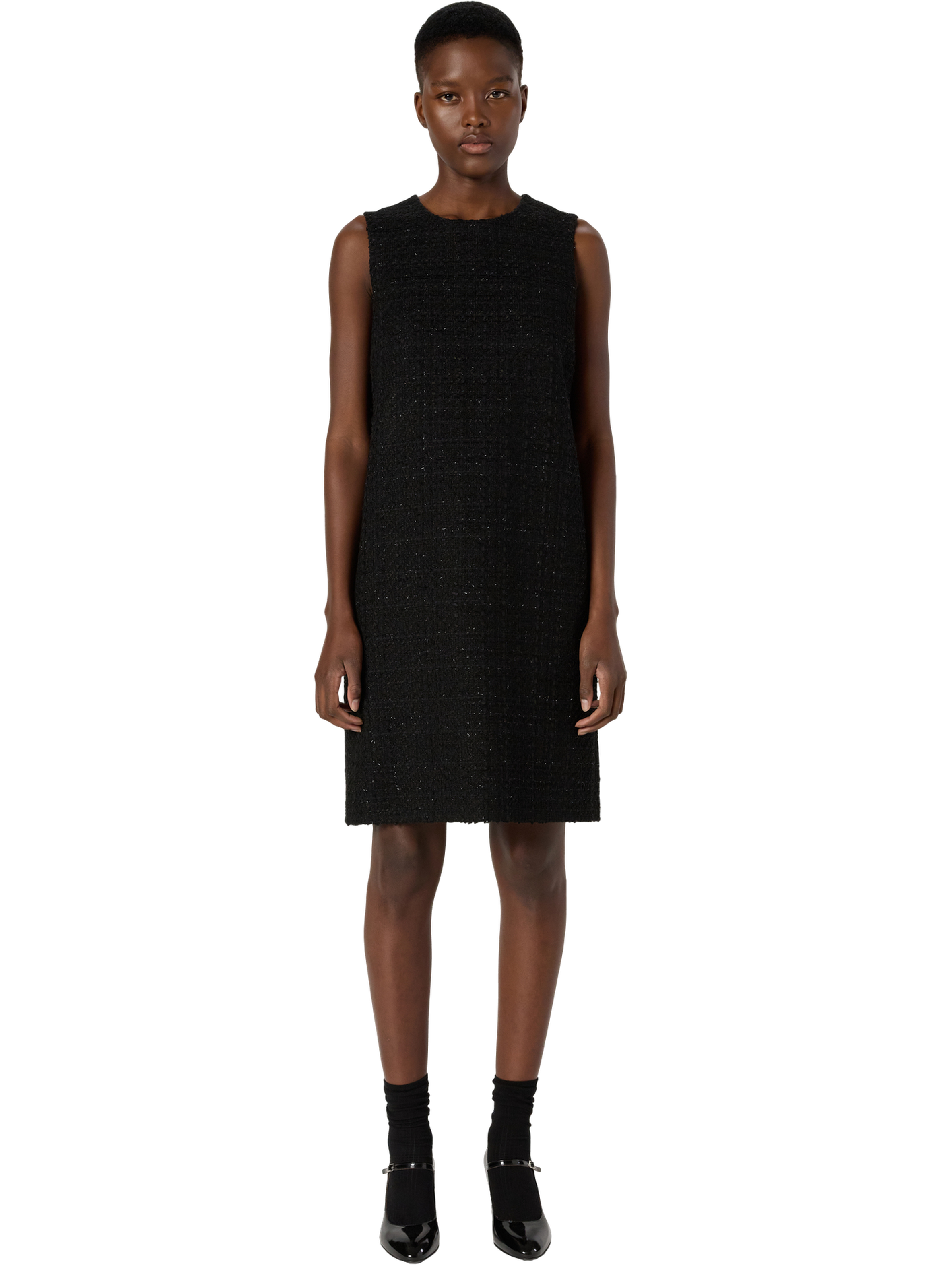 GERARD DAREL Robe sans manche en tweed et lurex - lila Noir