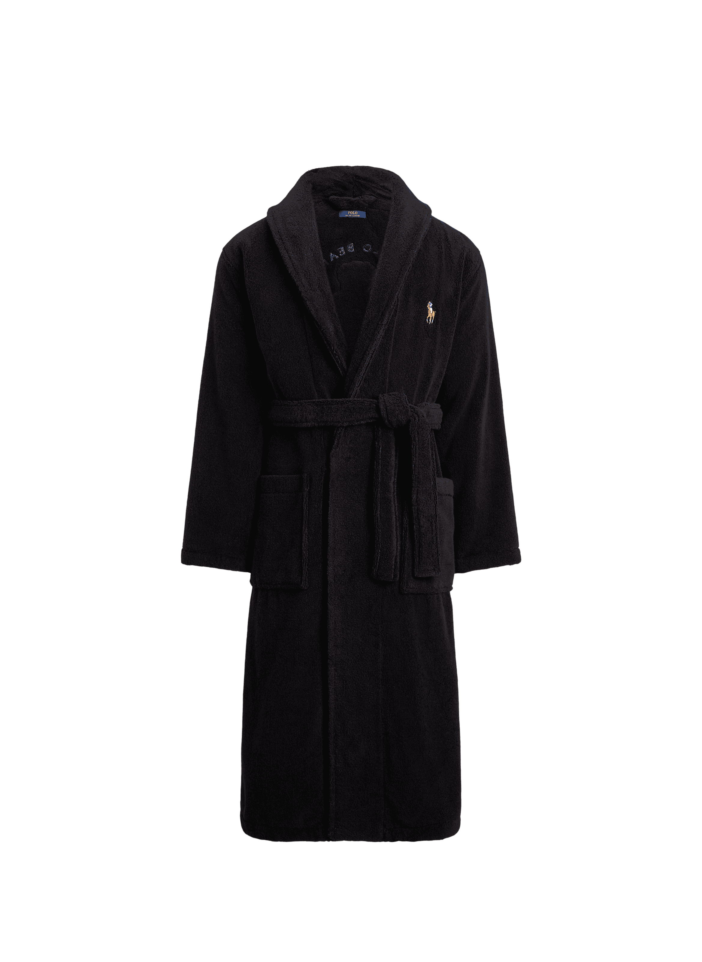 POLO RALPH LAUREN Cotton bathrobe Black