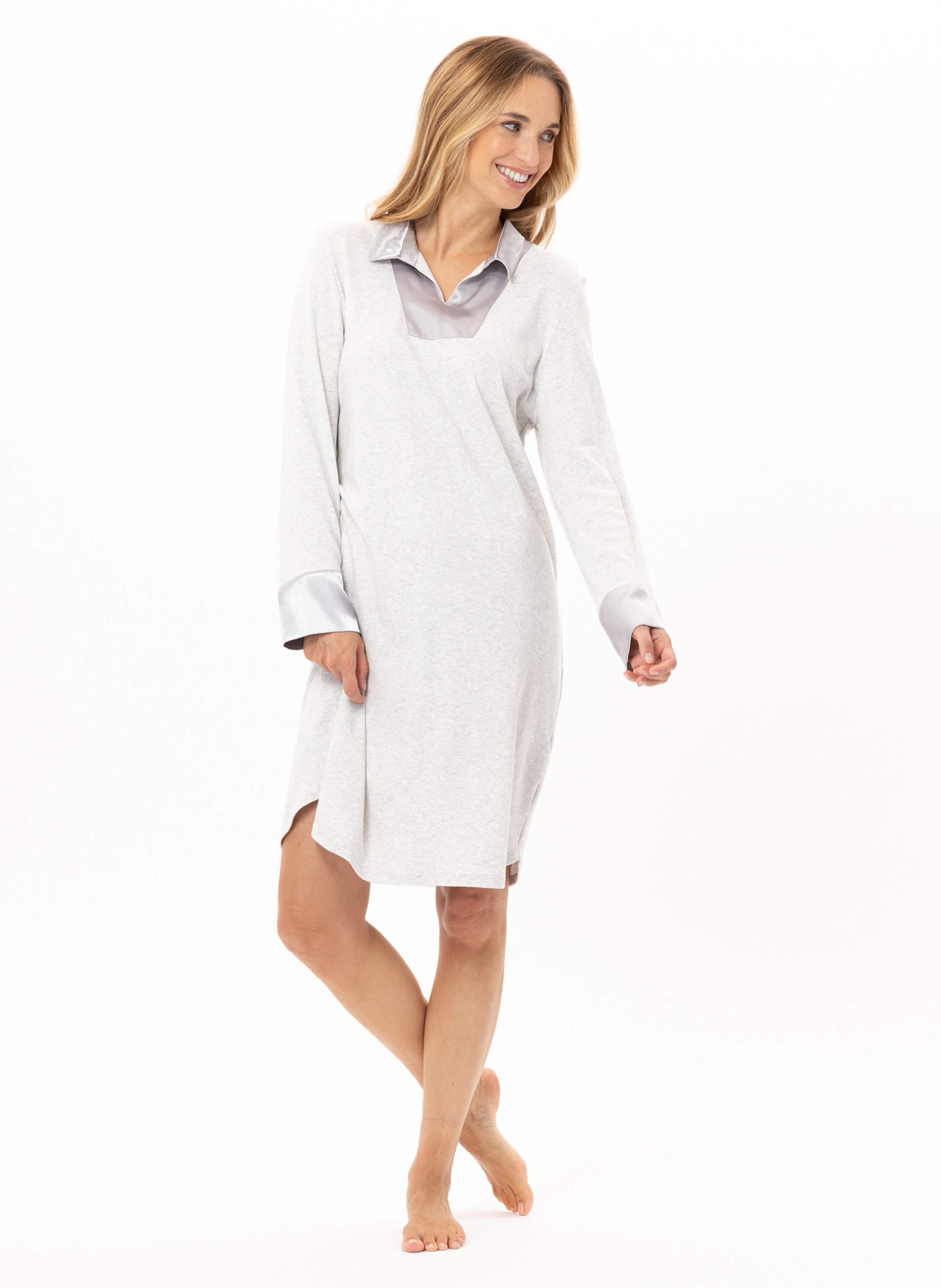 Chemise de nuit en coton andy 101 LE CHAT Bleu