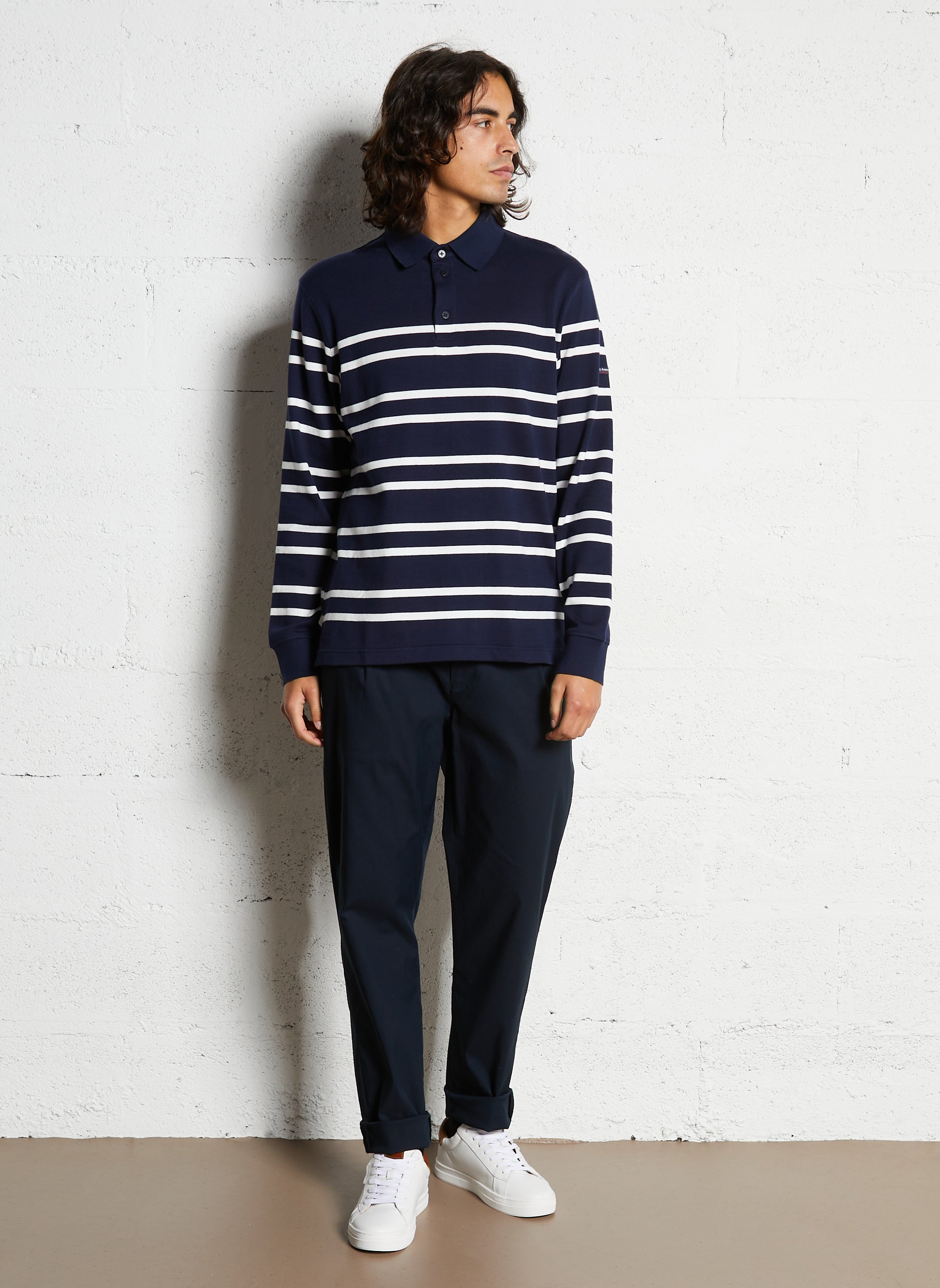 Polo droit en maille en coton ARMOR-LUX Bleu