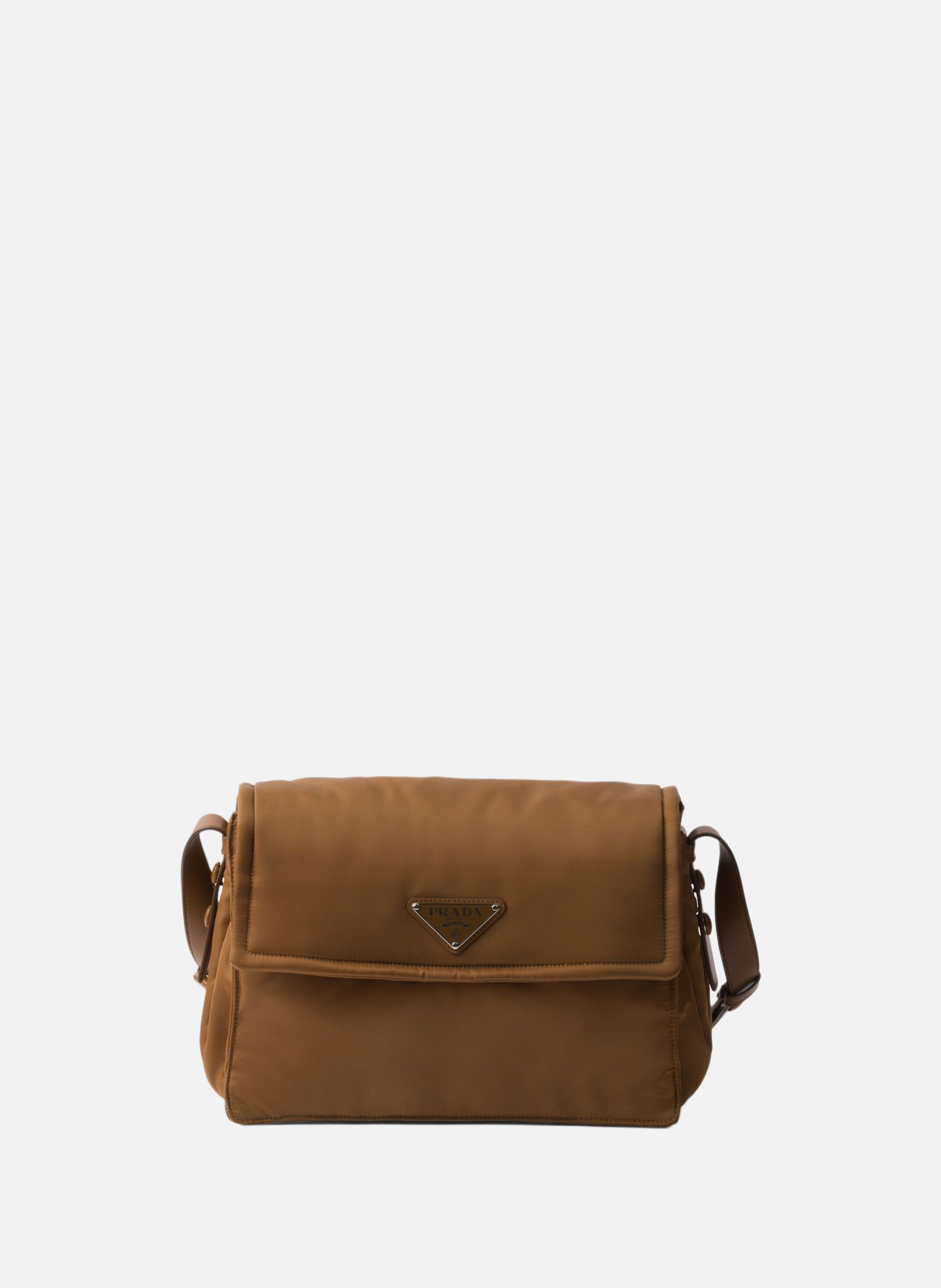 Sac porté épaule prada traveller en re-nylon matel PRADA Marron