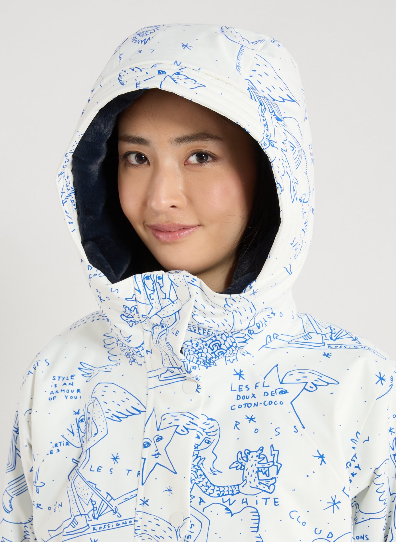 Short printed quilted jacket ROSSIGNOL Multicolour