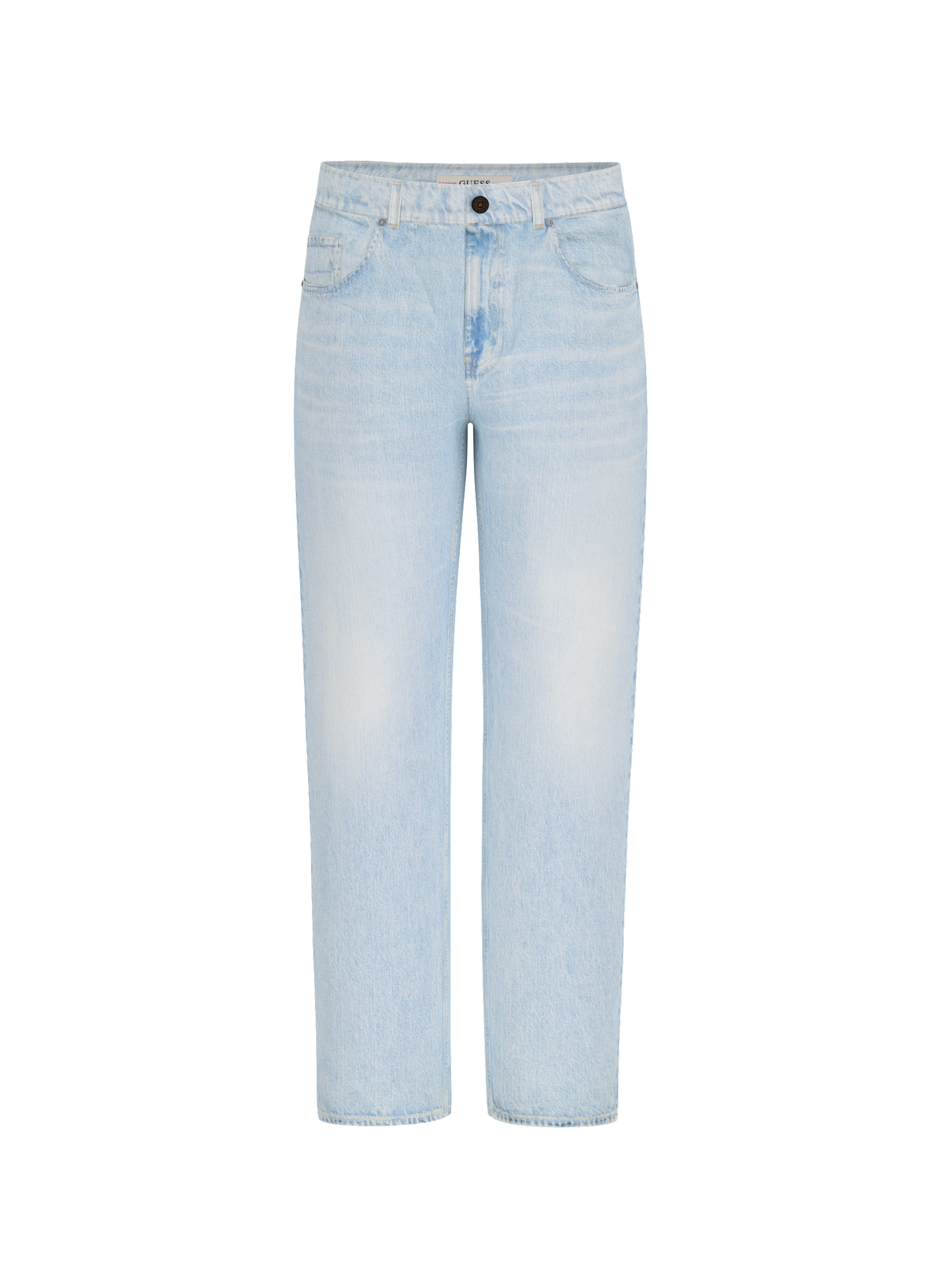 Jean droit en coton GUESS Bleu