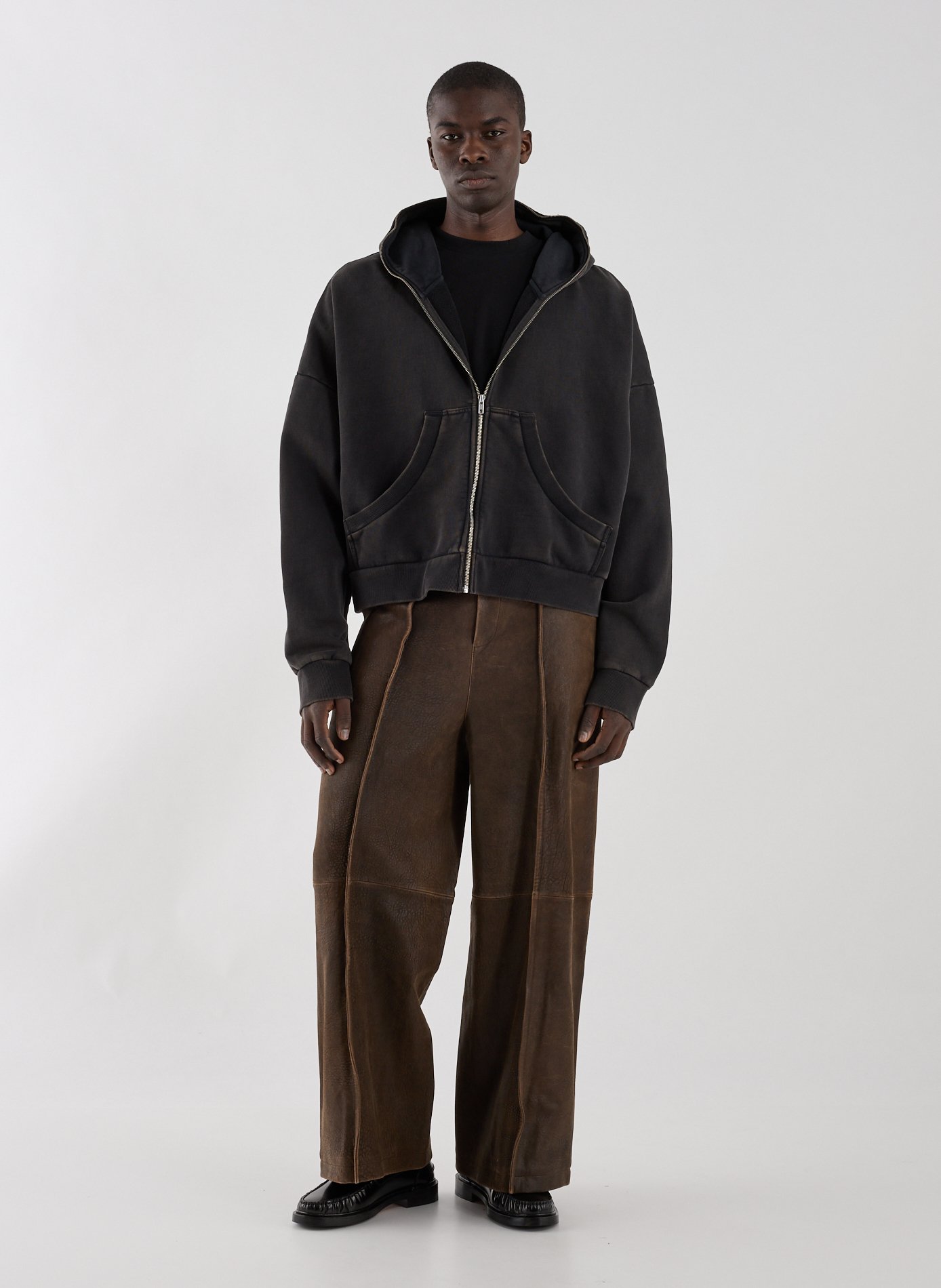 Ritssluiting sweatshirt van katoen ENTIRE STUDIOS Zwart