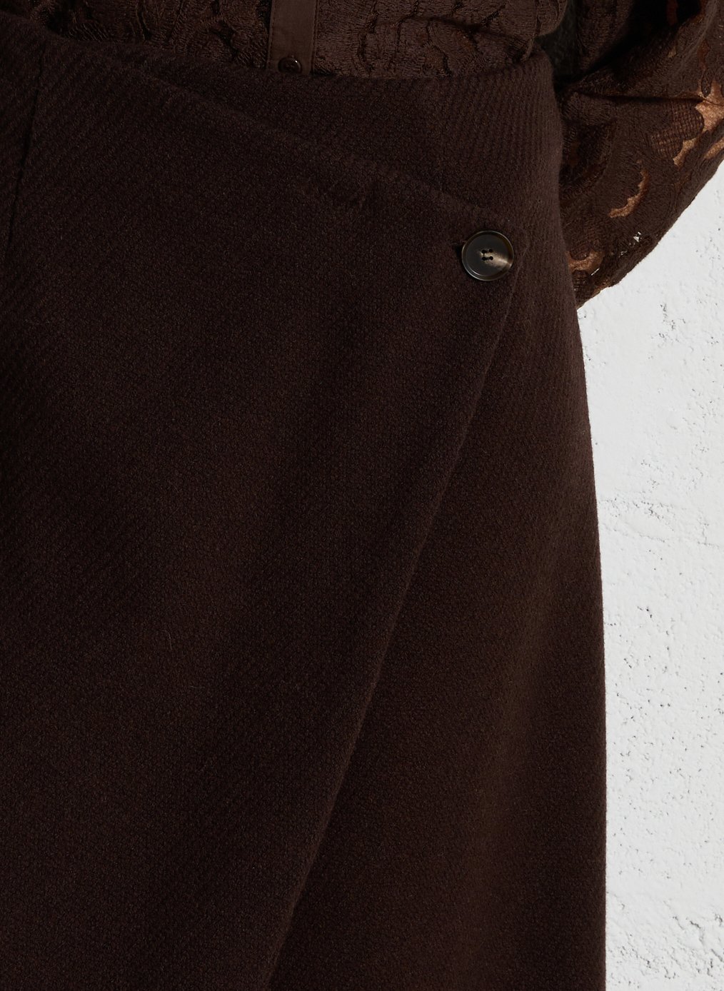 Jupé midi en laine mélangée elona MAISON 123 Marron