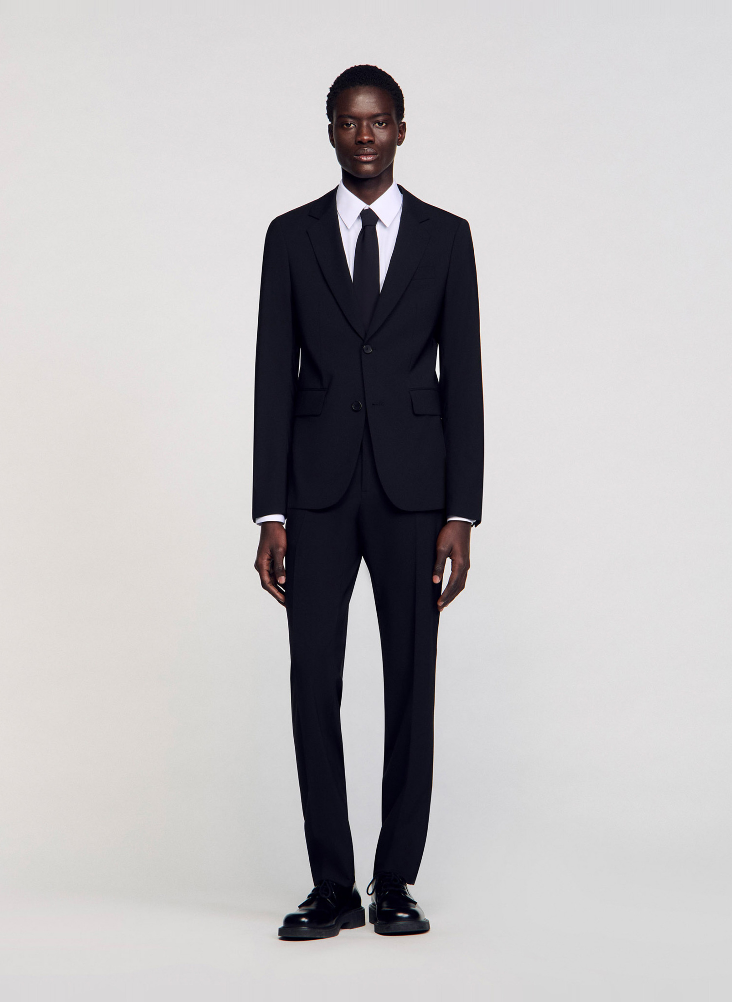 Veste de tailleur en laine mélangée SANDRO Noir