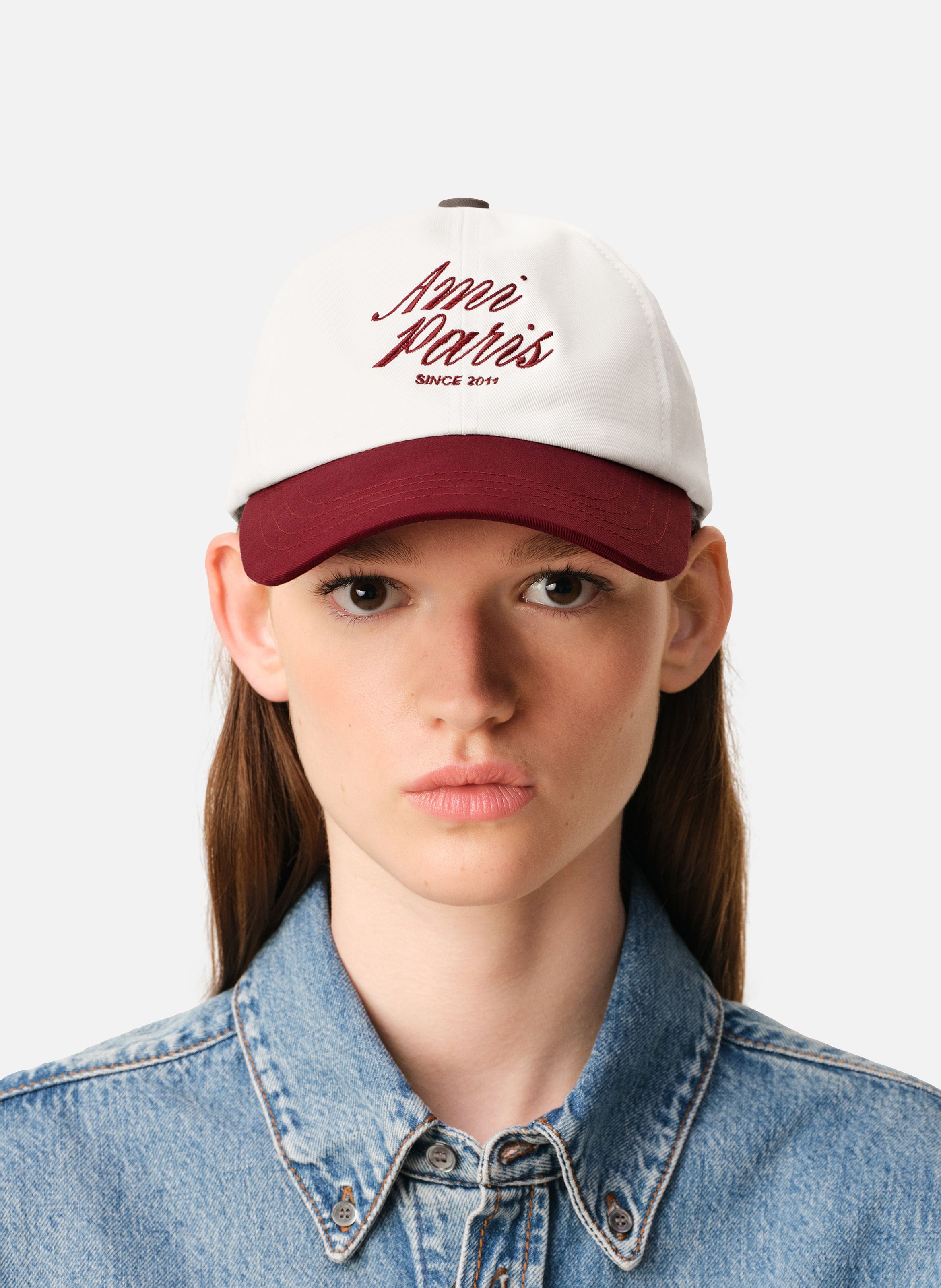 Casquette ami paris bicolore unisexe en coton AMI PARIS Multicolore