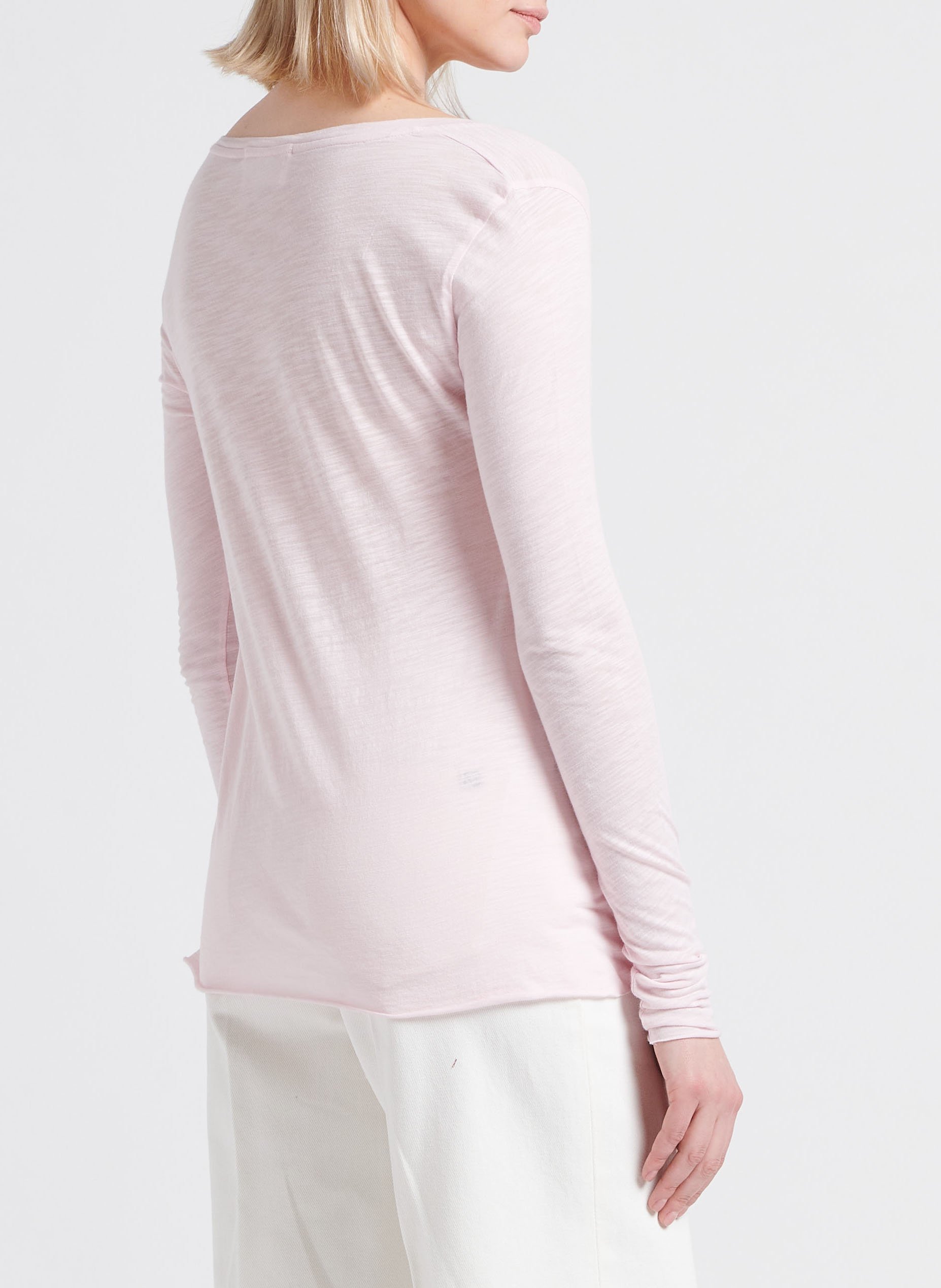 Tee-shirt à col v en coton mélangé jacksonville AMERICAN VINTAGE Rose