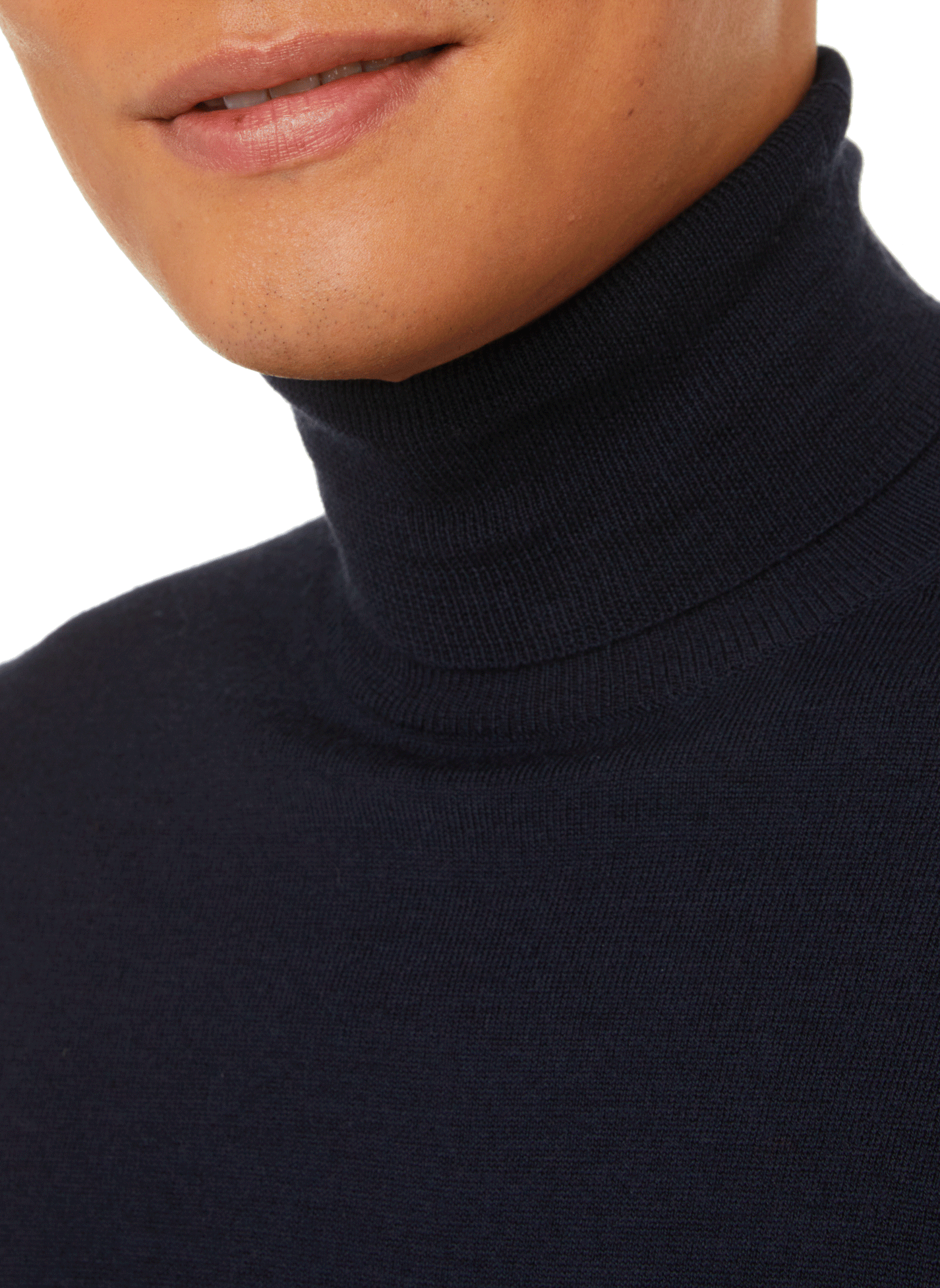 Merino wool turtleneck jumper SAISON 1865 Blue