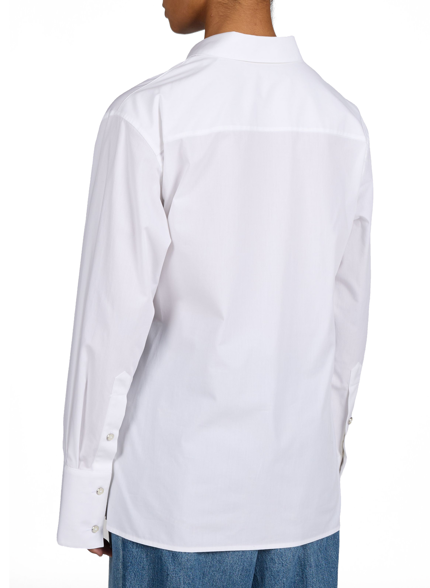 Chemise tablier en coton HELMUT LANG Blanc