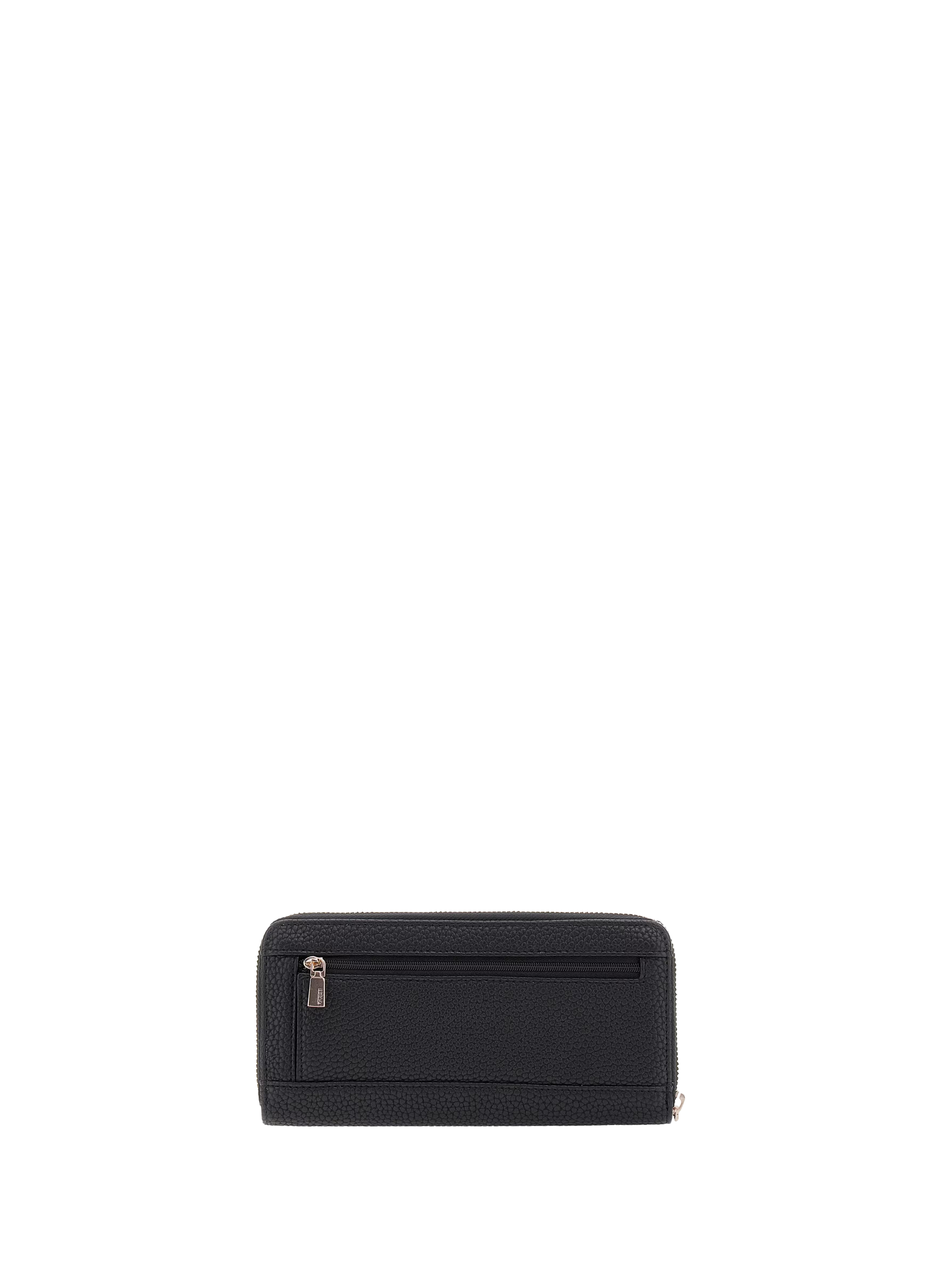 Portefeuille zip grainé GUESS Noir