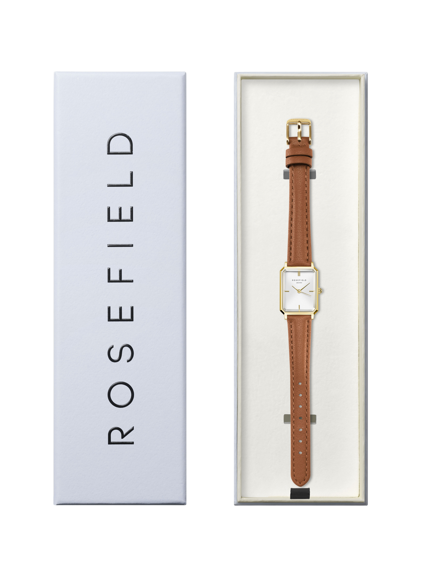 Montre analogique Octagon Xs en cuir ROSEFIELD Blanc