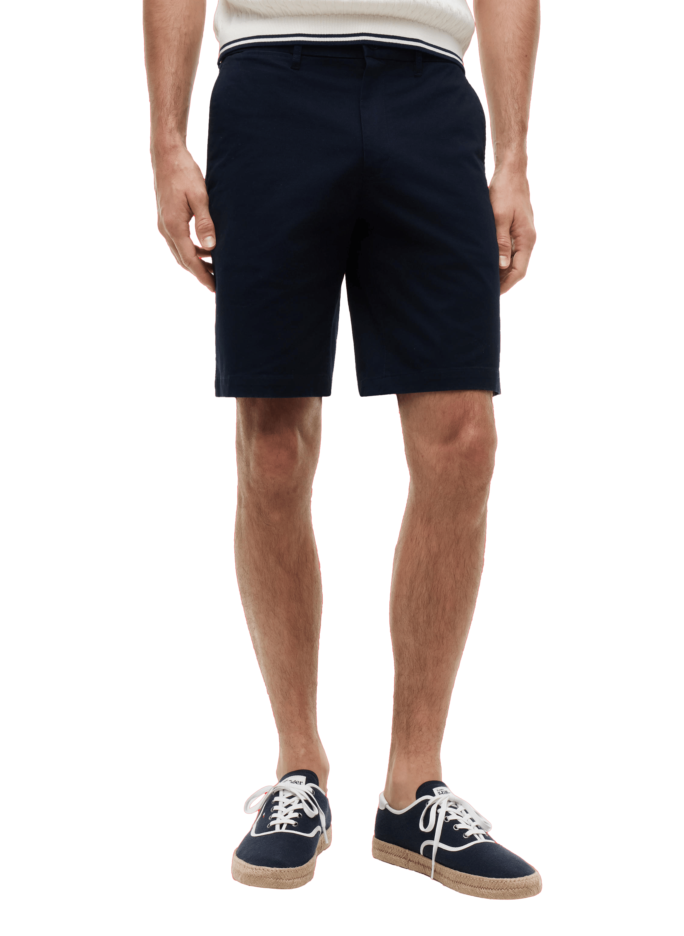 Chino-Bermuda mit Logo aus Baumwollmischung TOMMY HILFIGER Blau