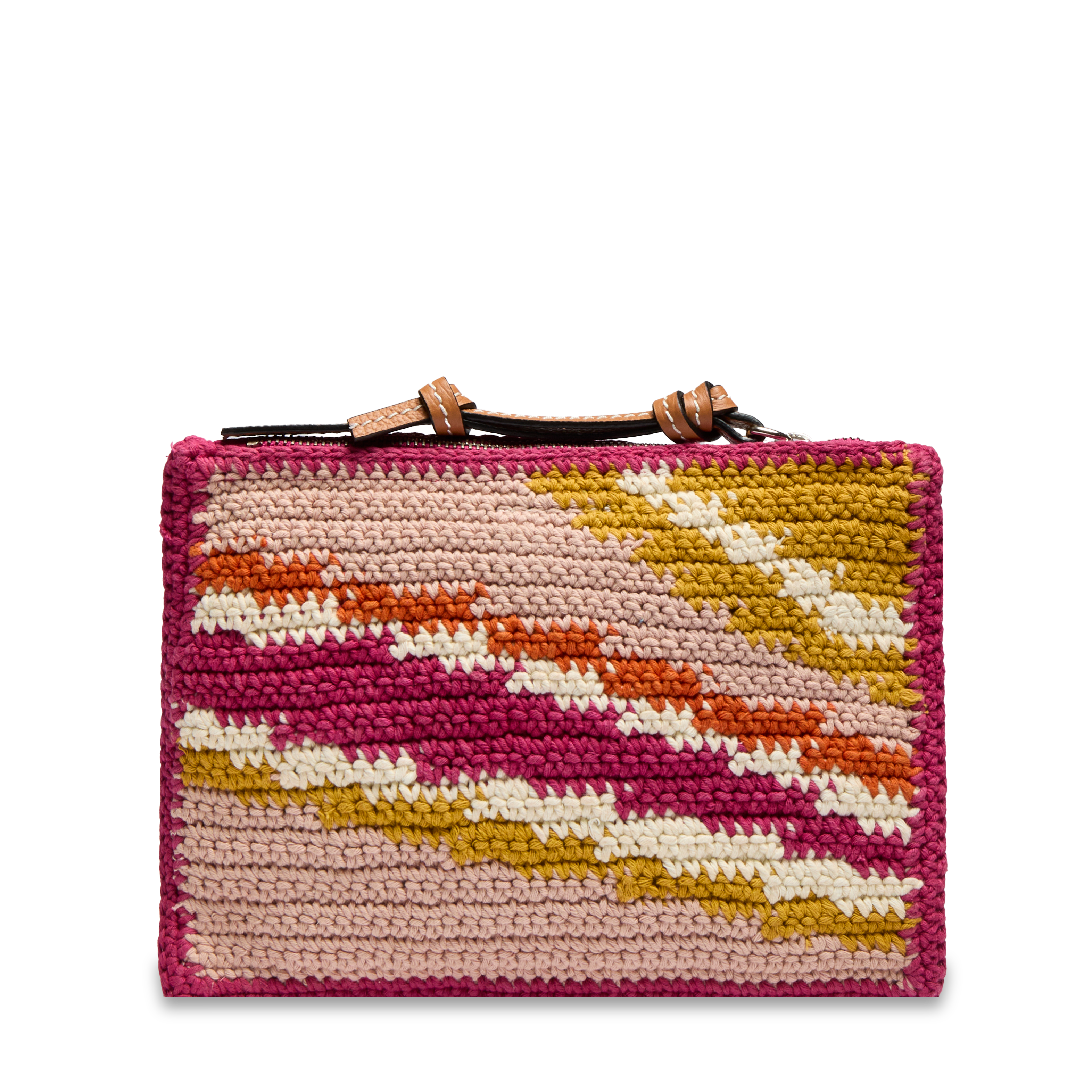 Zipped pouch summer mania small by lancel in cotton LANCEL Purple