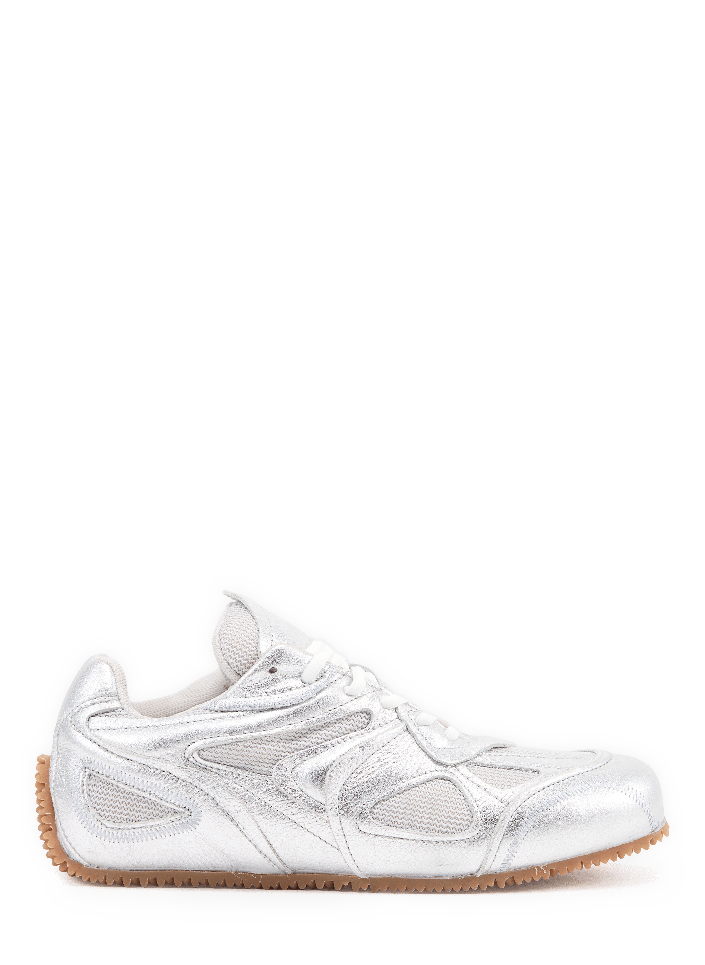 Baskets Slow Runner brillante en cuir mélangé AXEL ARIGATO Argent