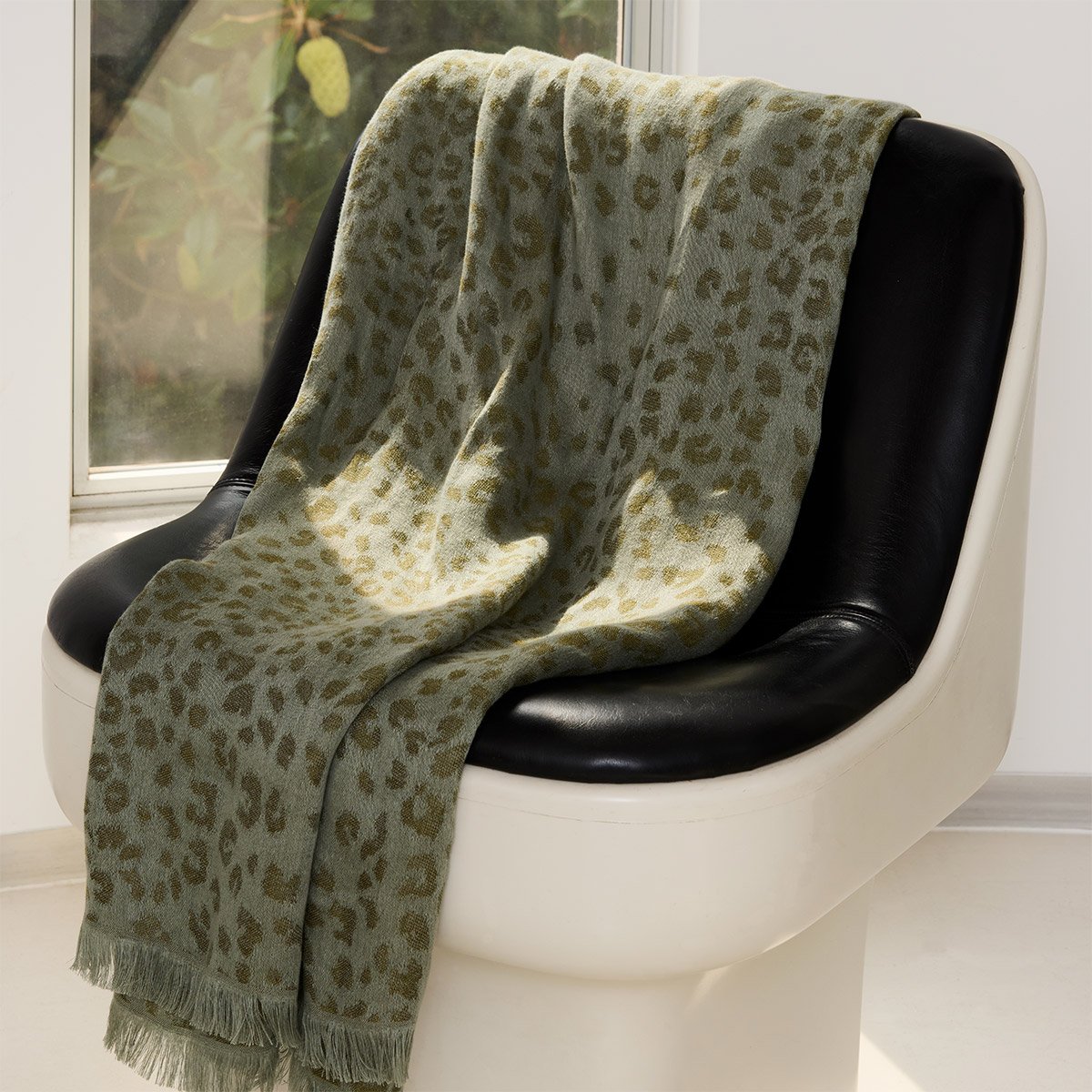 Plaid en lin, fauve YVES DELORME Vert