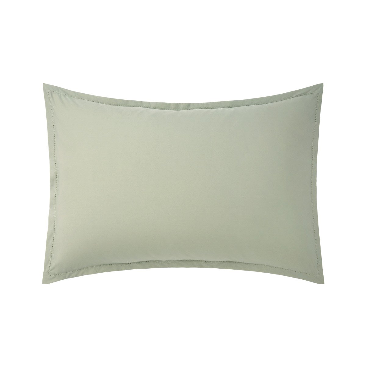 Taie pour oreiller ergonomique en percale de coton, alcove VertDESFORGES