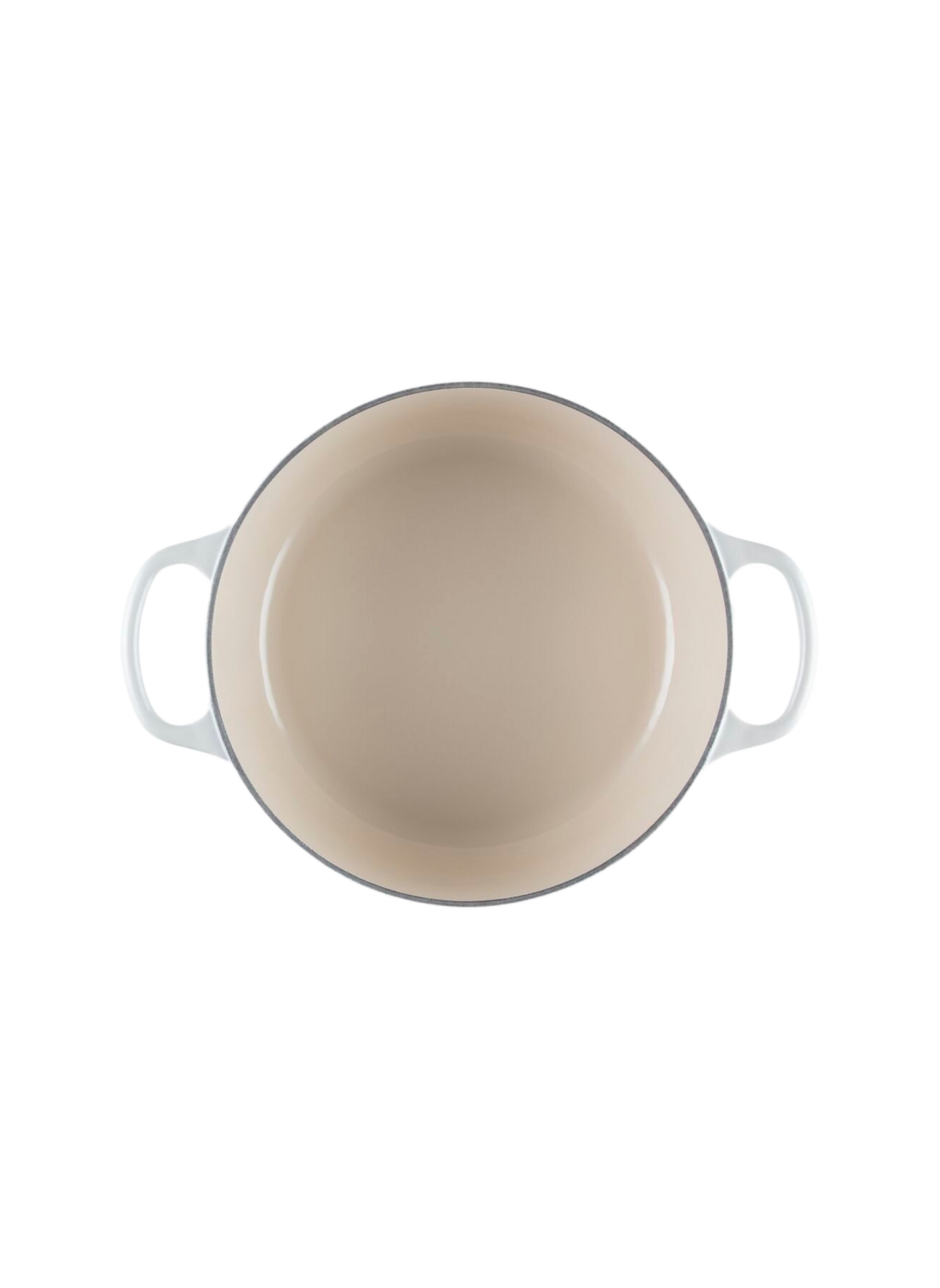 Runde emaillierte Gusseisen-Cocotte LE CREUSET Beige