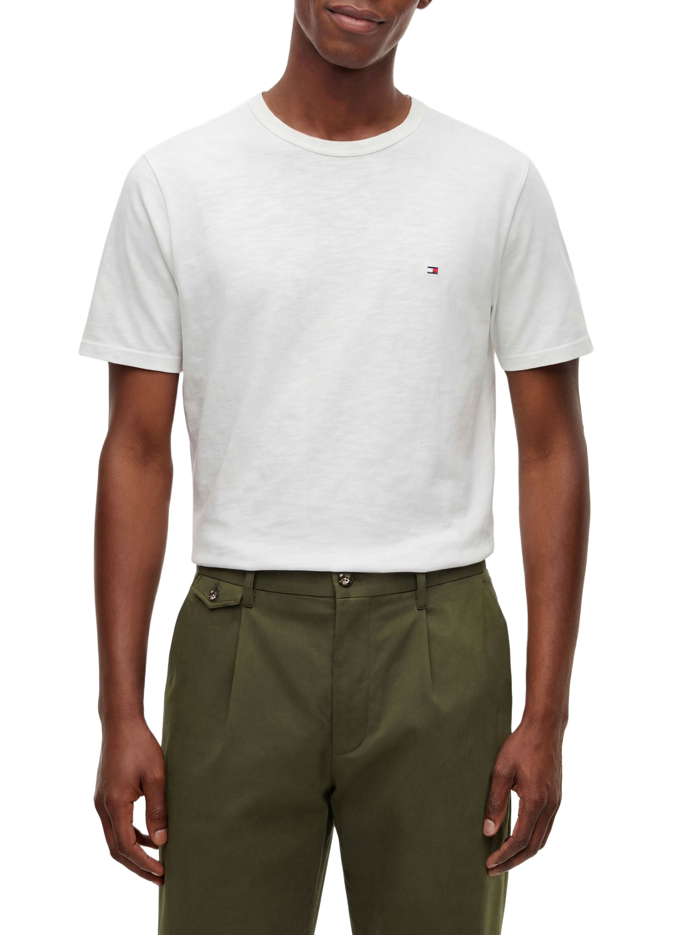 Straight-fit cotton T-shirt TOMMY HILFIGER White