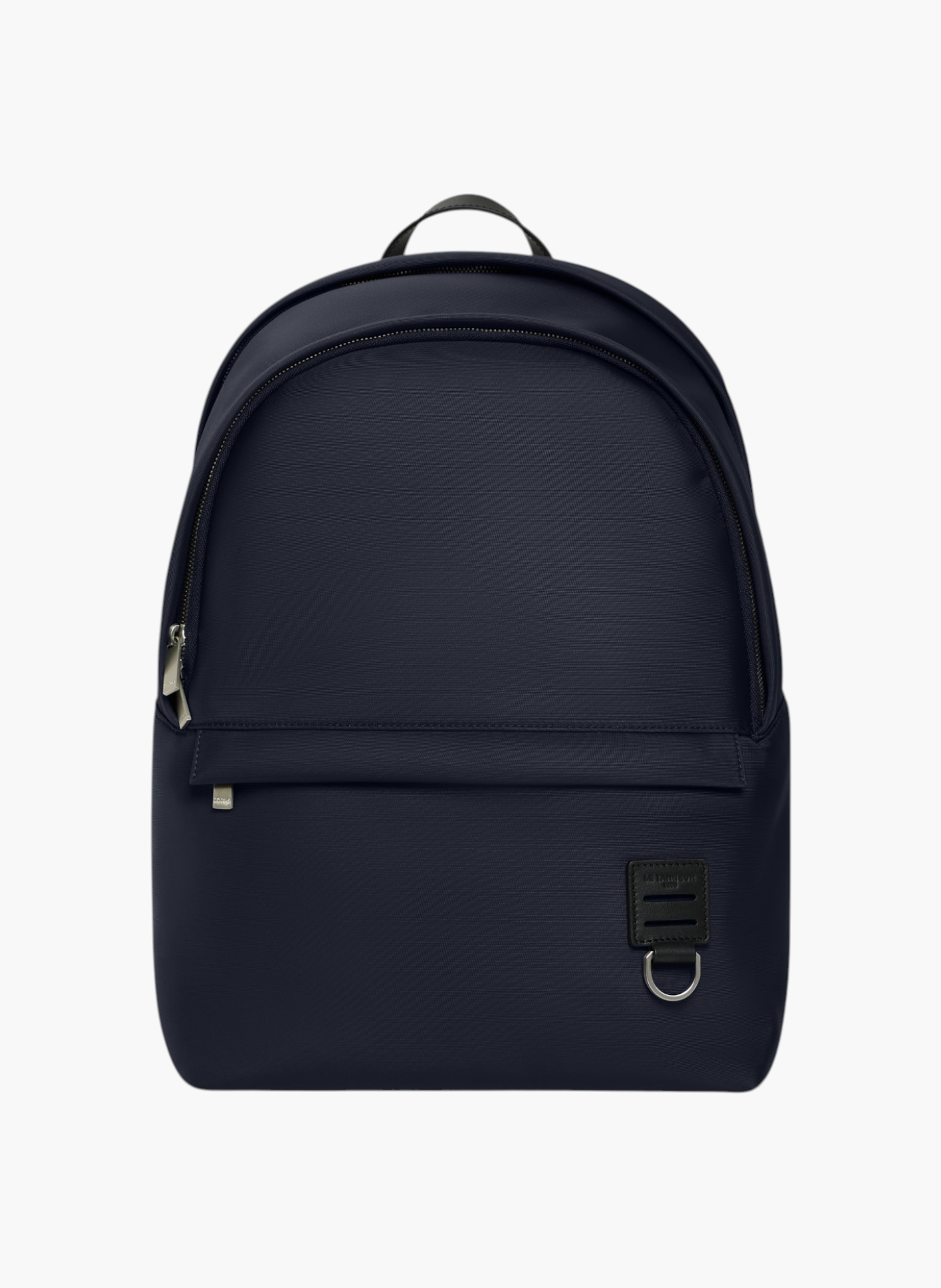 Sac à dos zippé basile en toile nylon et cuir lisse LE TANNEUR Bleu