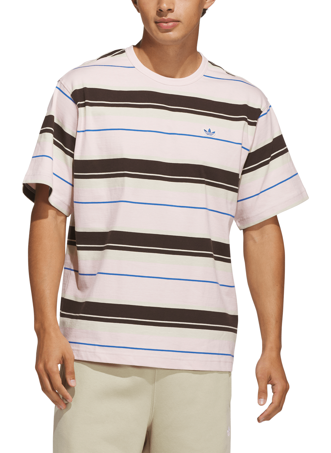 T-shirt droit rayé ADIDAS Rose