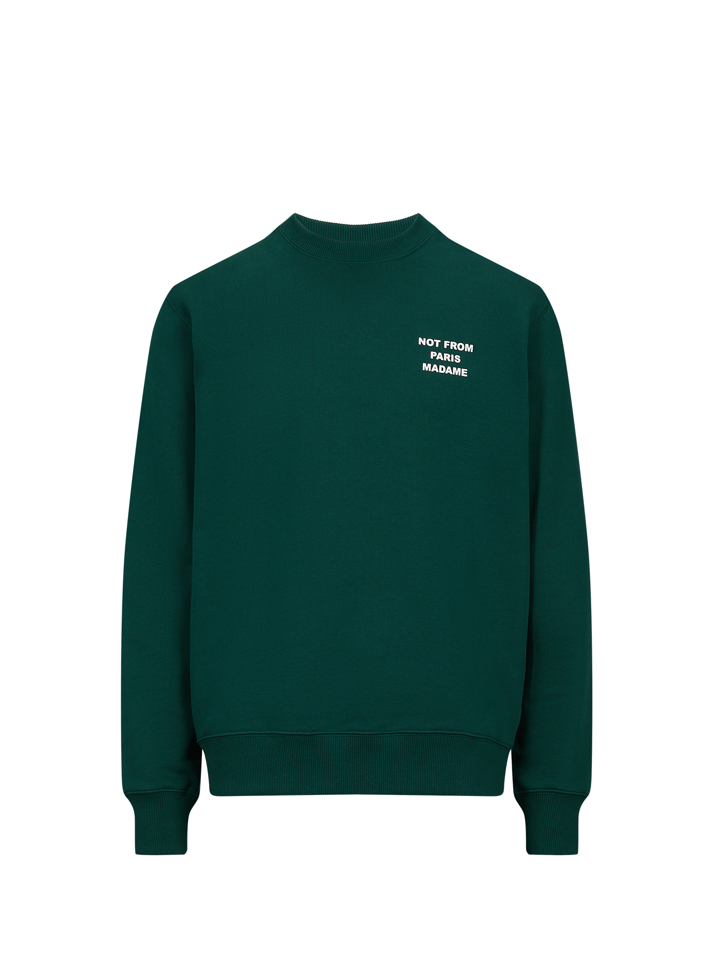 Slogan cotton sweatshirt DROLE DE MONSIEUR Green
