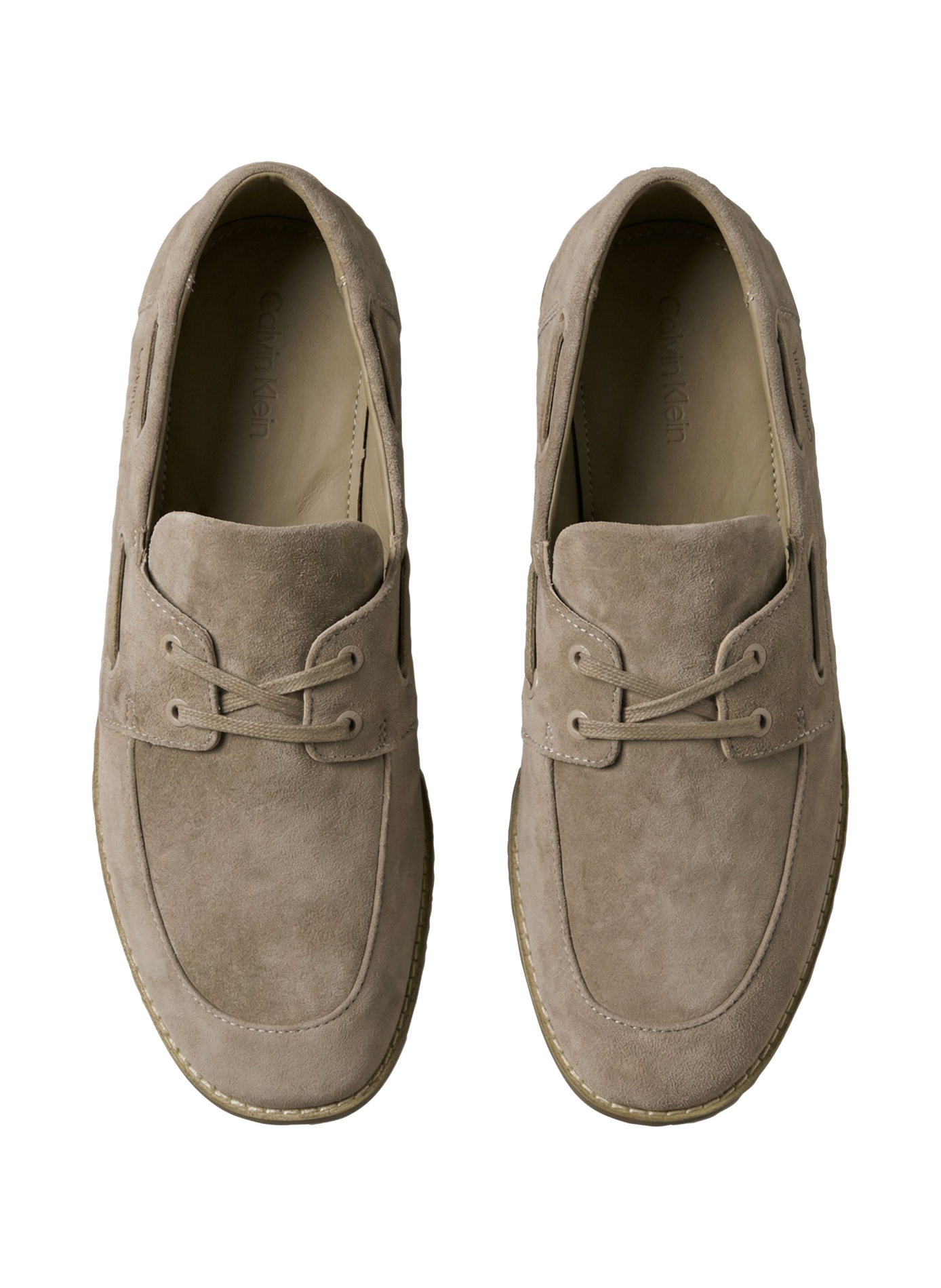 Sheepskin leather boat shoes CALVIN KLEIN Beige