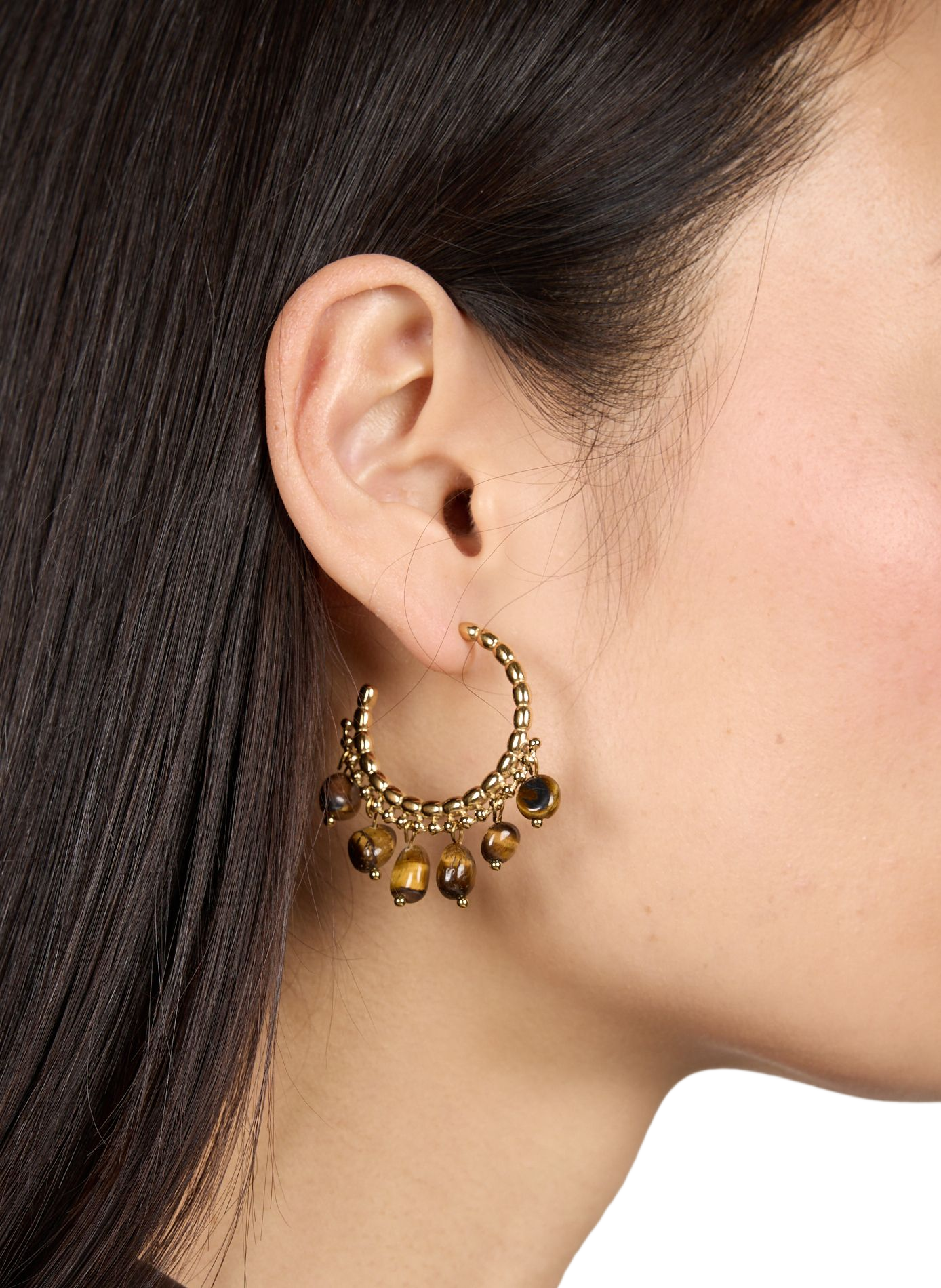 Earrings with gemstones AU PRINTEMPS PARIS Brown
