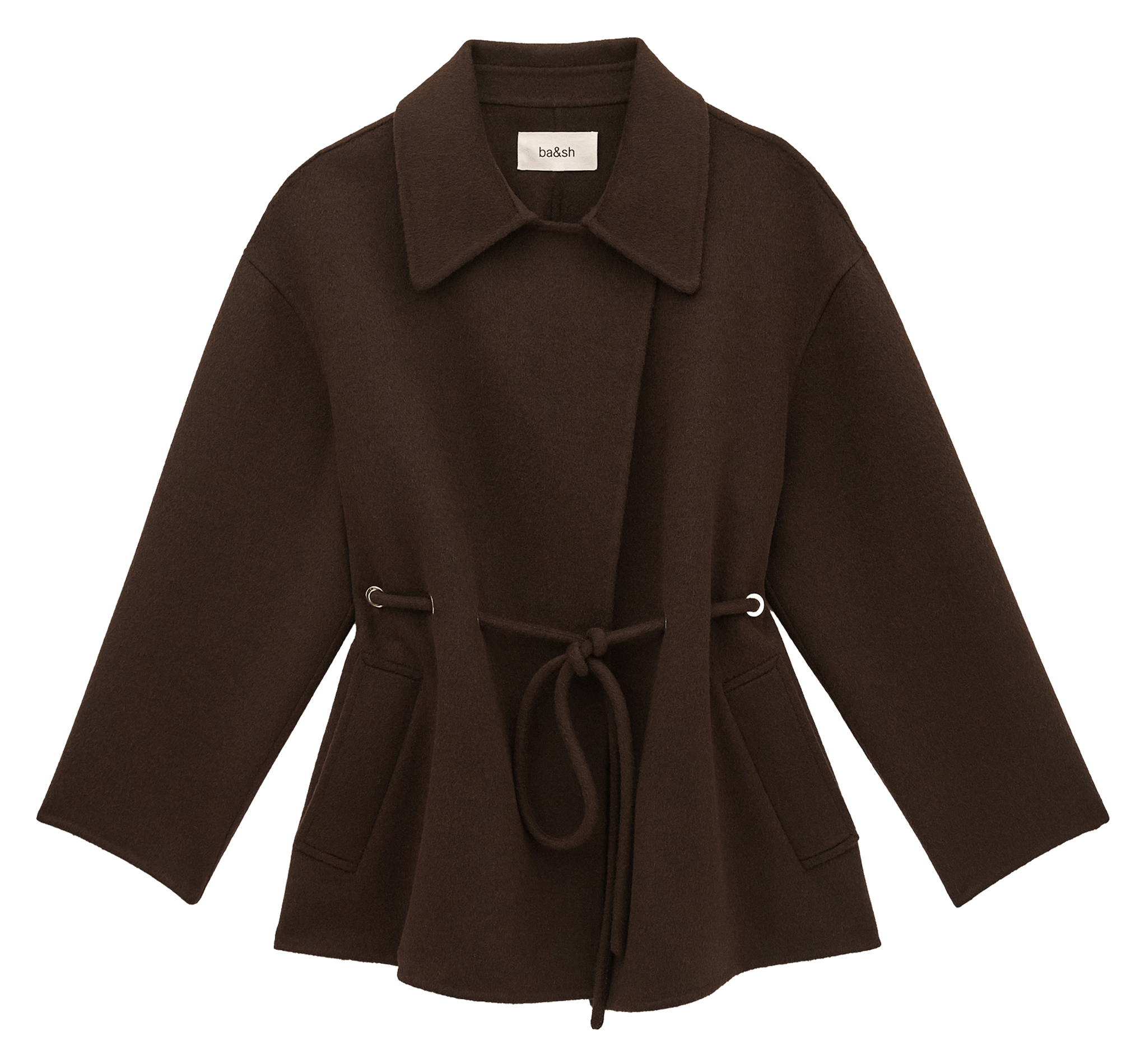 Manteau cintrée en laine mélangée kam | Marron BA&SH Femme
