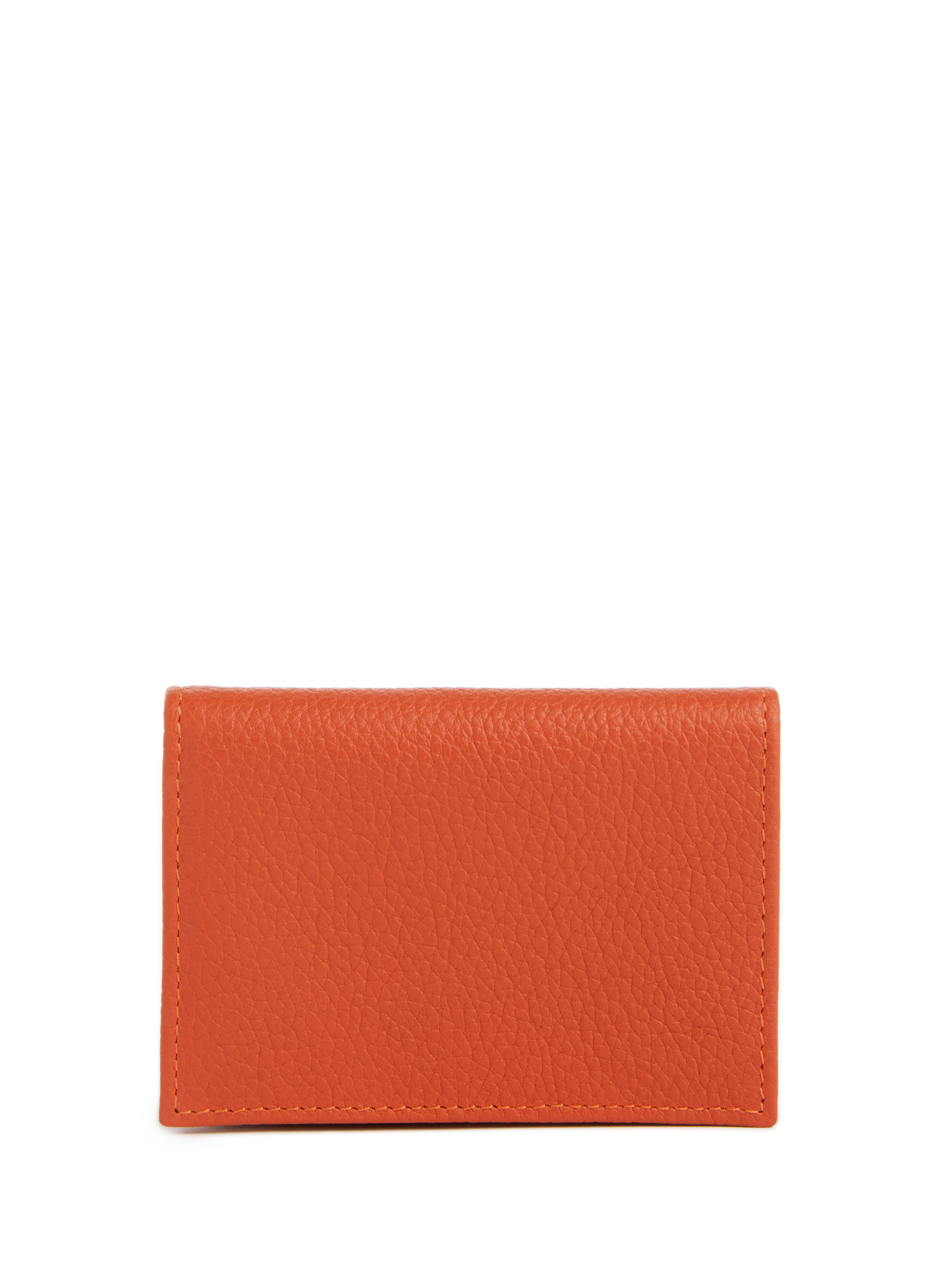 AU PRINTEMPS PARIS Porte-monnaie en cuir Orange