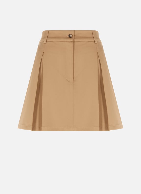 Wool and cotton mini skirt Brown by SAISON 1865 SAISON 1865 Wool and cotton mini skirt Brown