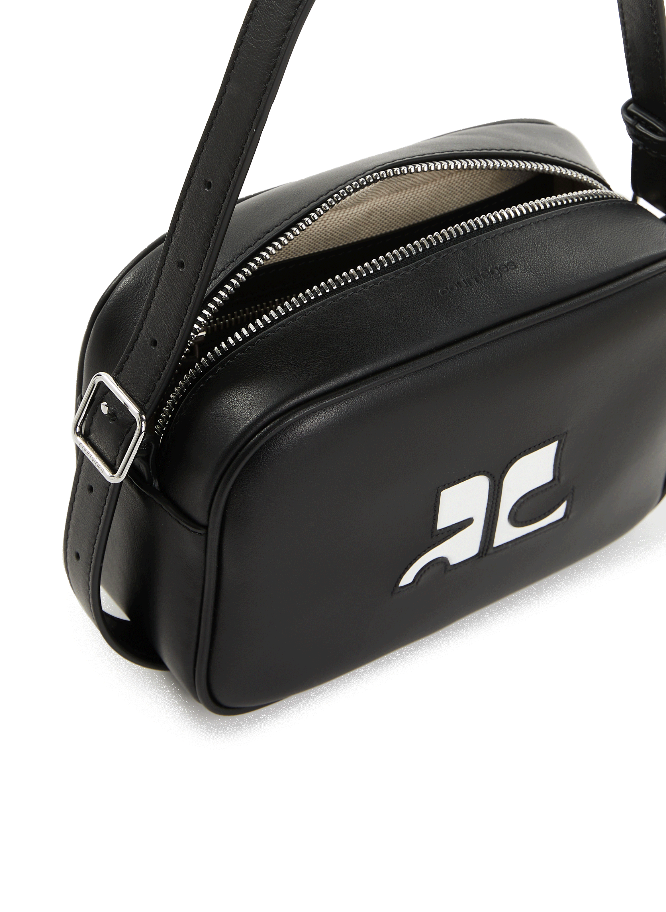 Leather bag COURRÈGES Black