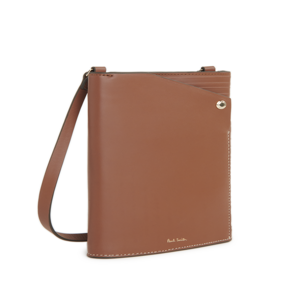 Paul Smith Shoulder Bag With Zip Closure In Brown