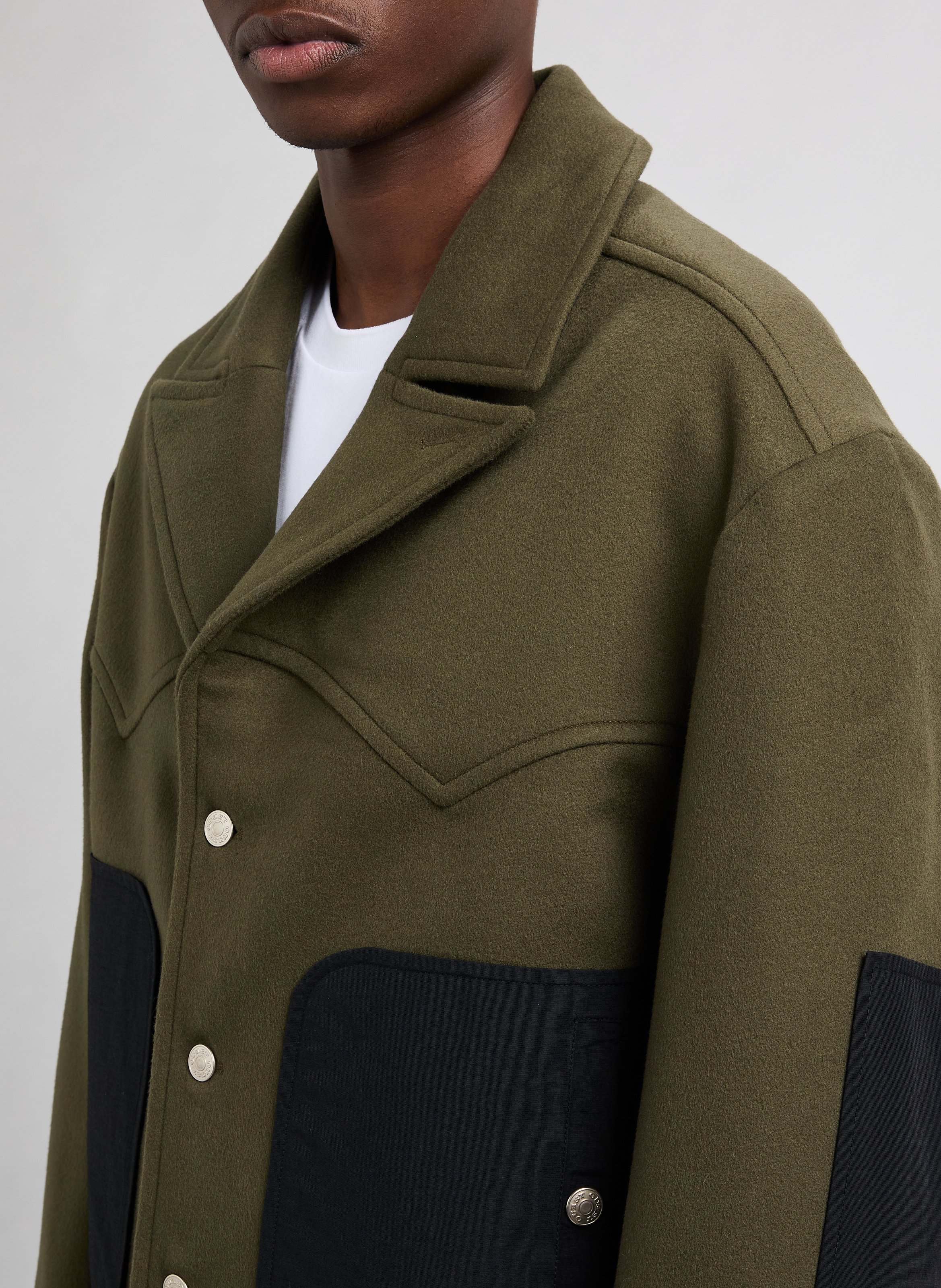 Veste en laine Western OUEST PARIS Groen