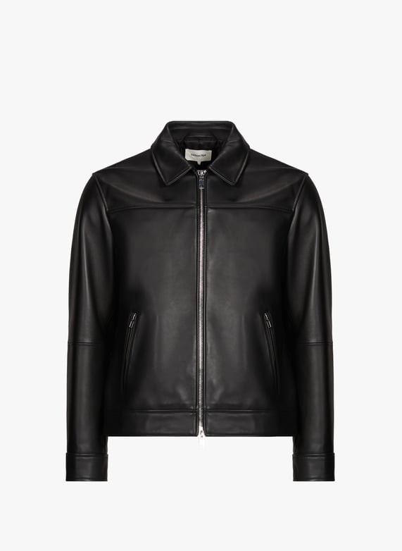 Blouson Fool col classique en cuir | Noir by SAISON 1865 Blouson Fool col classique en cuir Noir