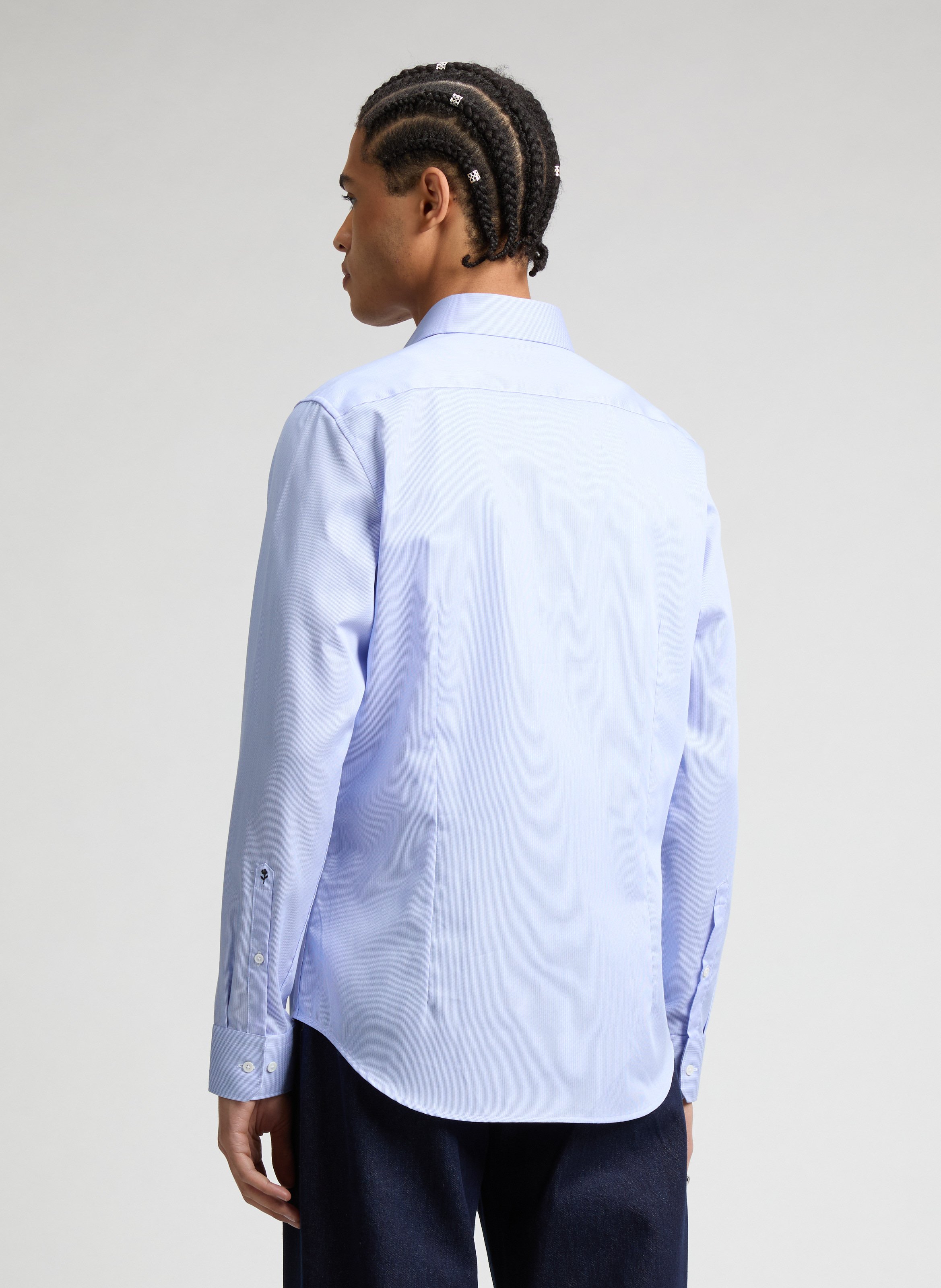 Chemise rayée en coton SEIDENSTICKER Bleu