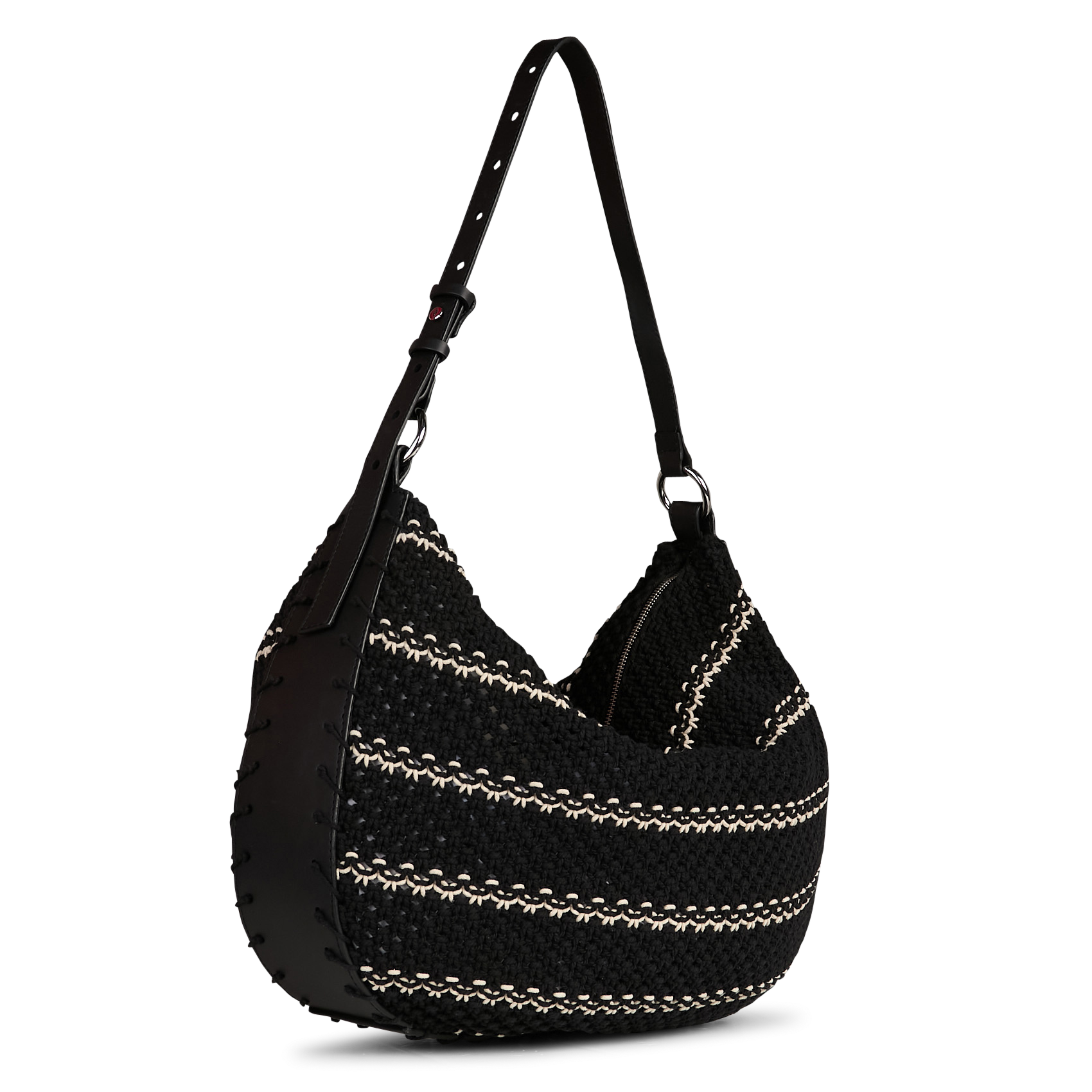 Sac porté épaule en coton mélangé arya l BA&SH Noir