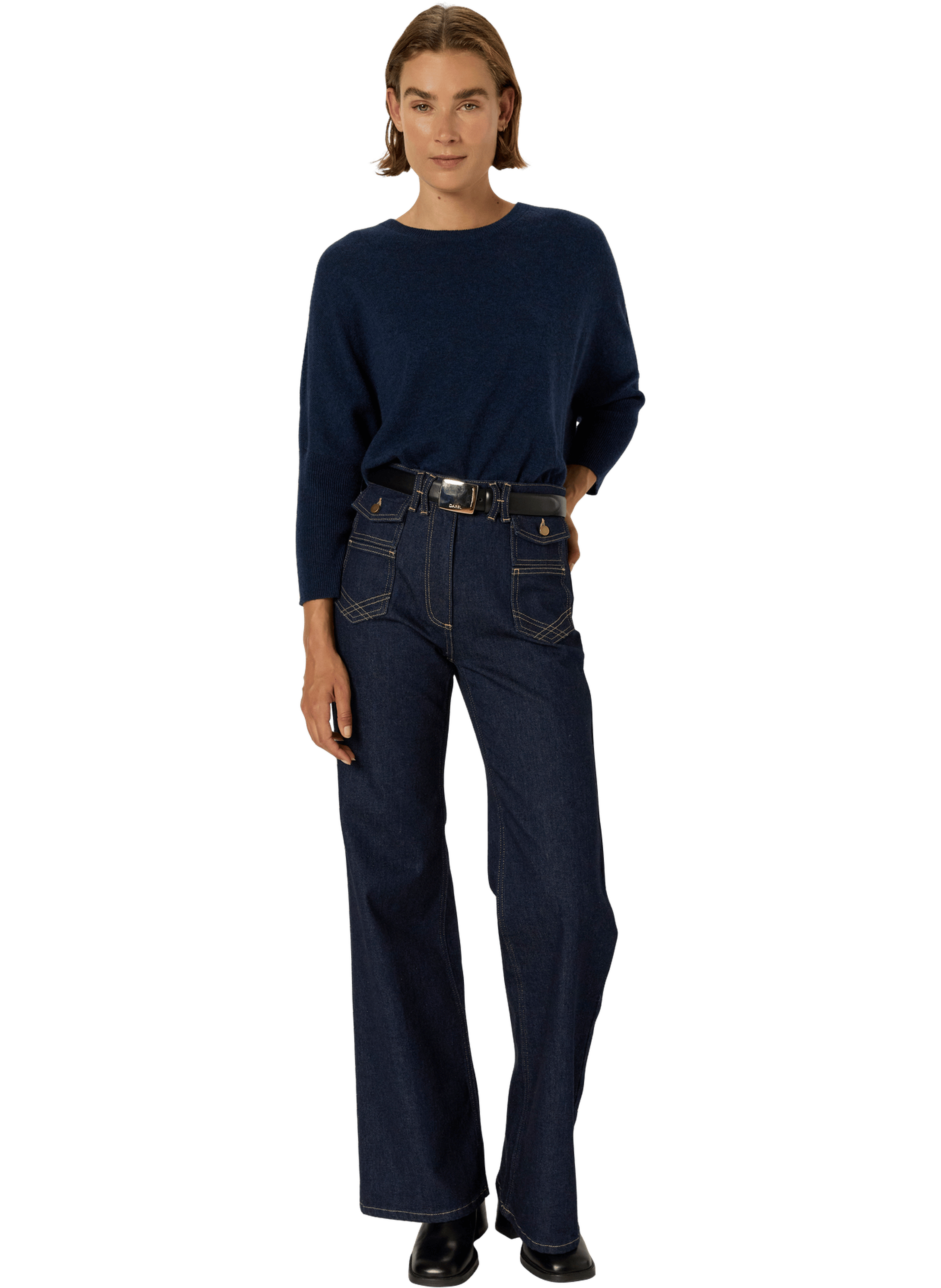 Pull ample à col rond en cachemire - erline GERARD DAREL Bleu