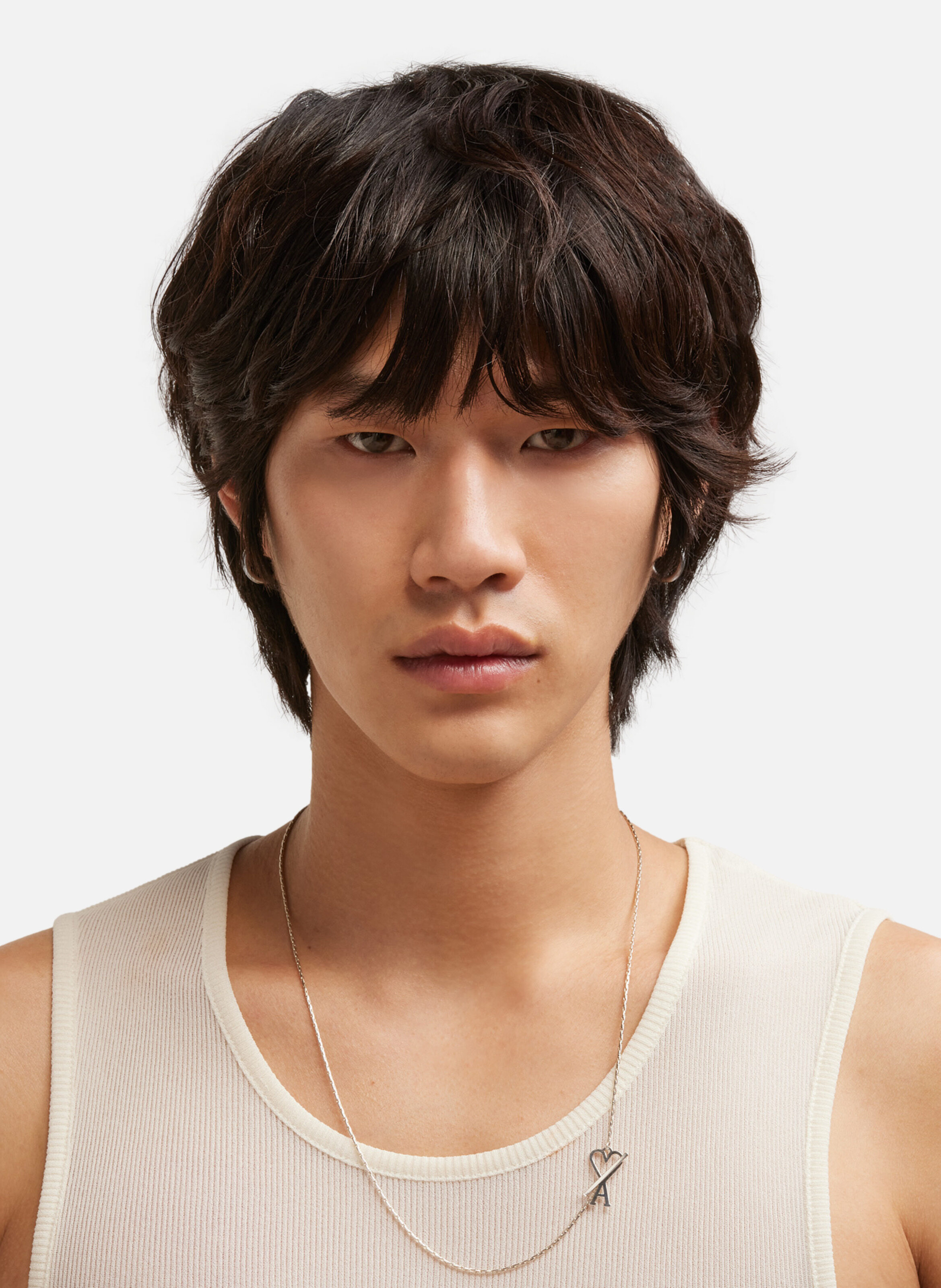 Collier chaîne ami de coeur unisexe AMI PARIS Argent