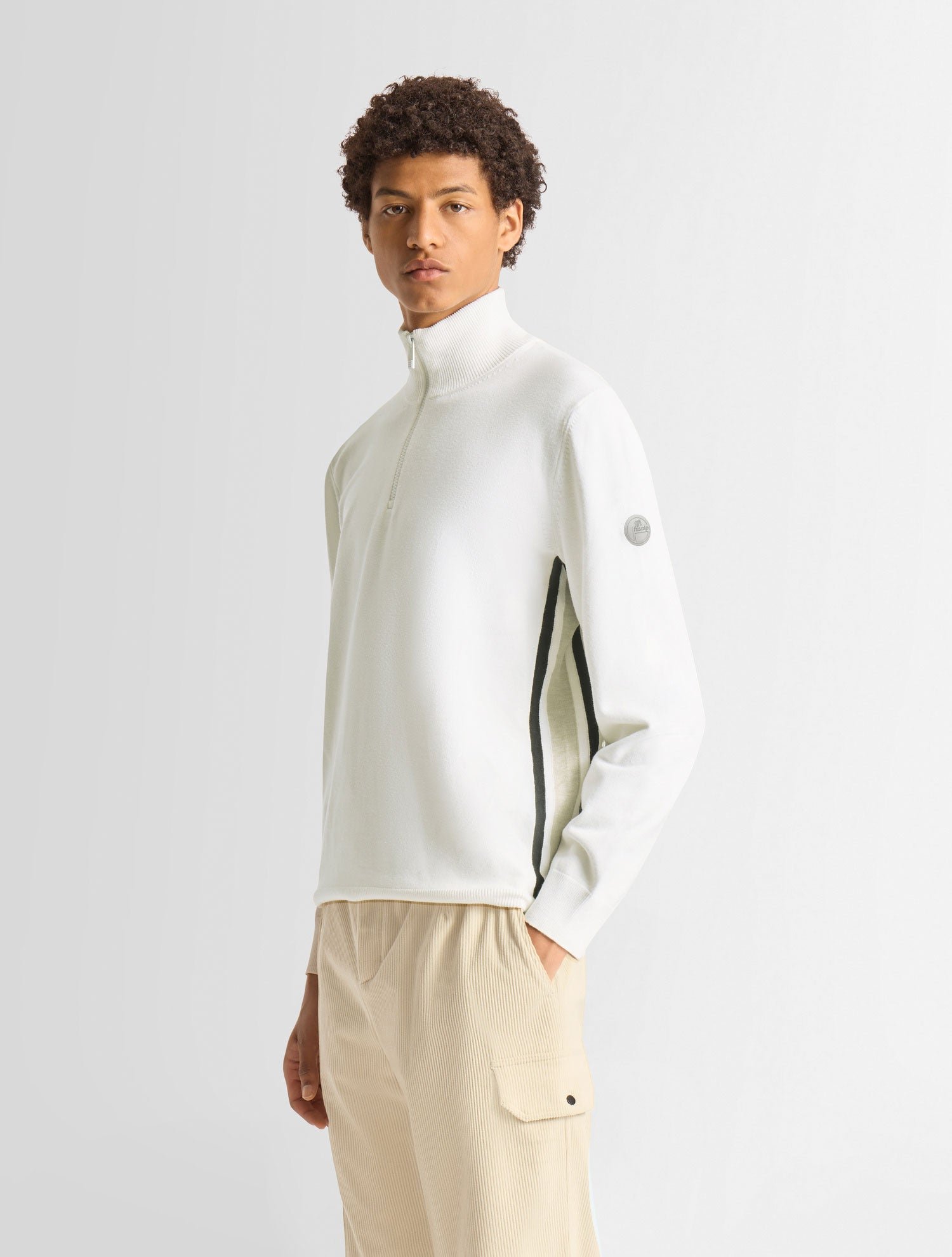 Pull natom col montant coupe regular FUSALP Blanc