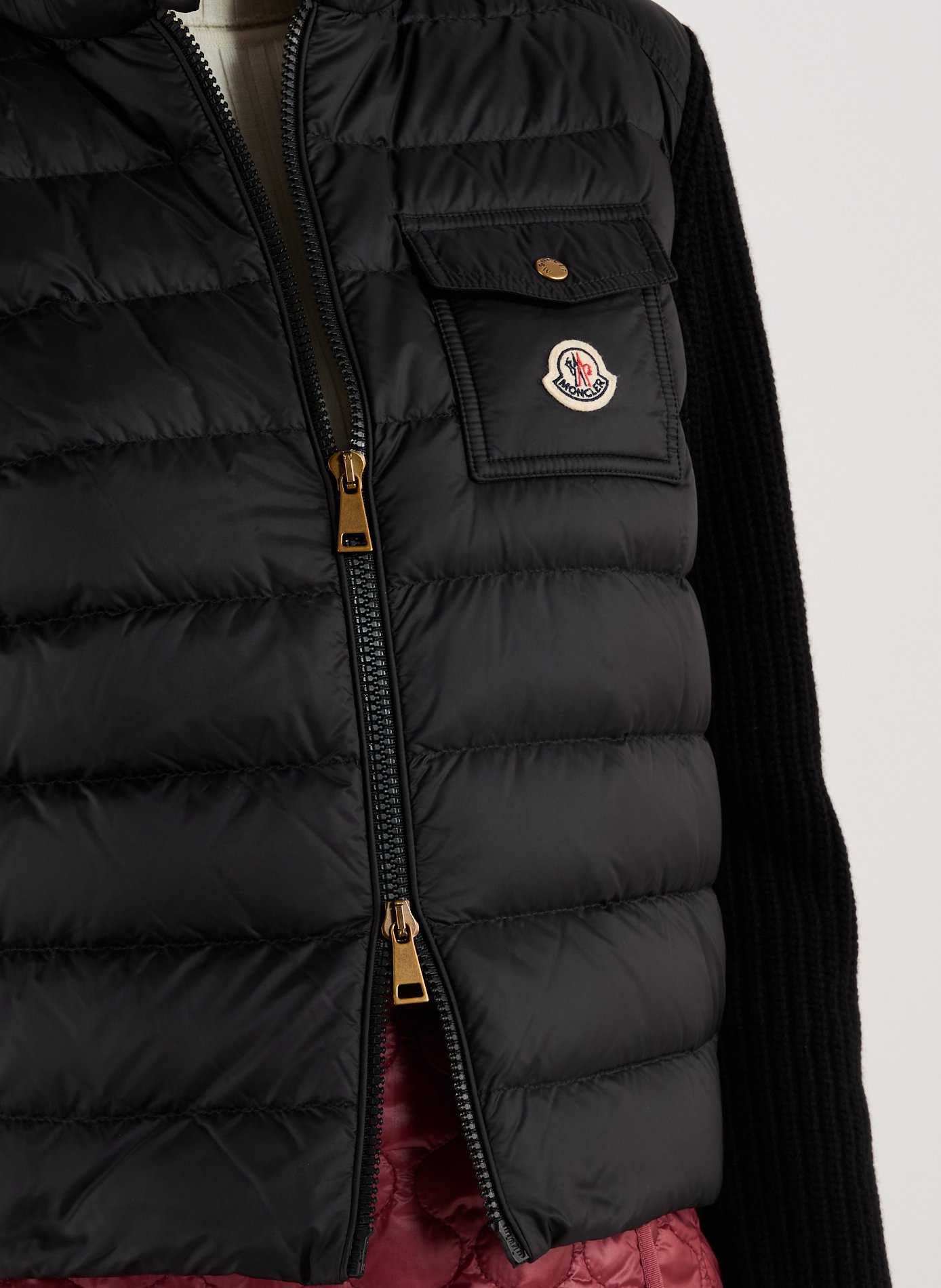 Cardigan matellassé zippé  MONCLER Noir