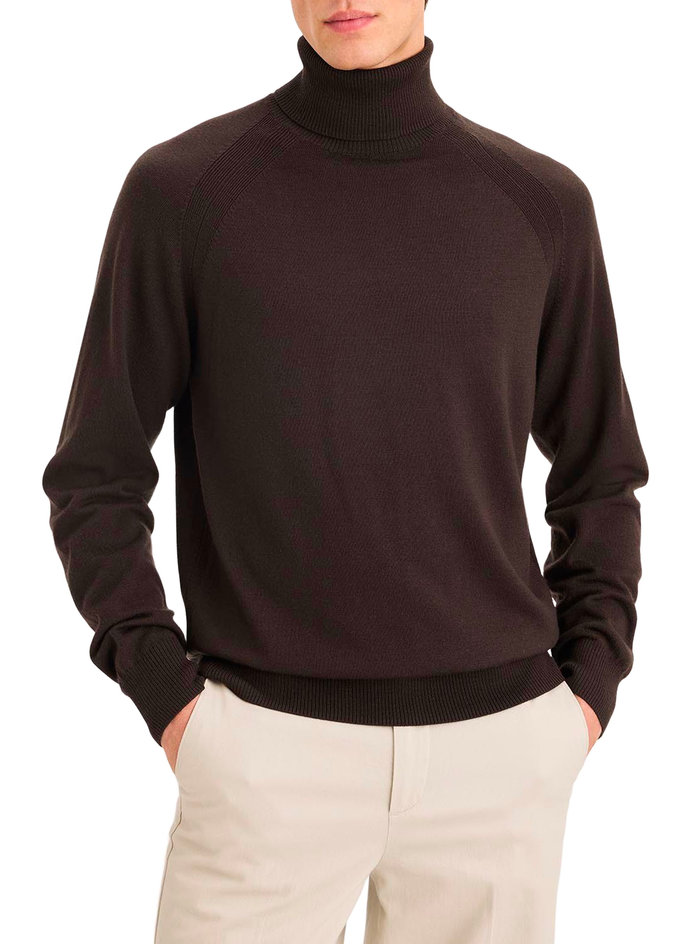 DOCKERS Roll-neck wool Jumper  Brown
