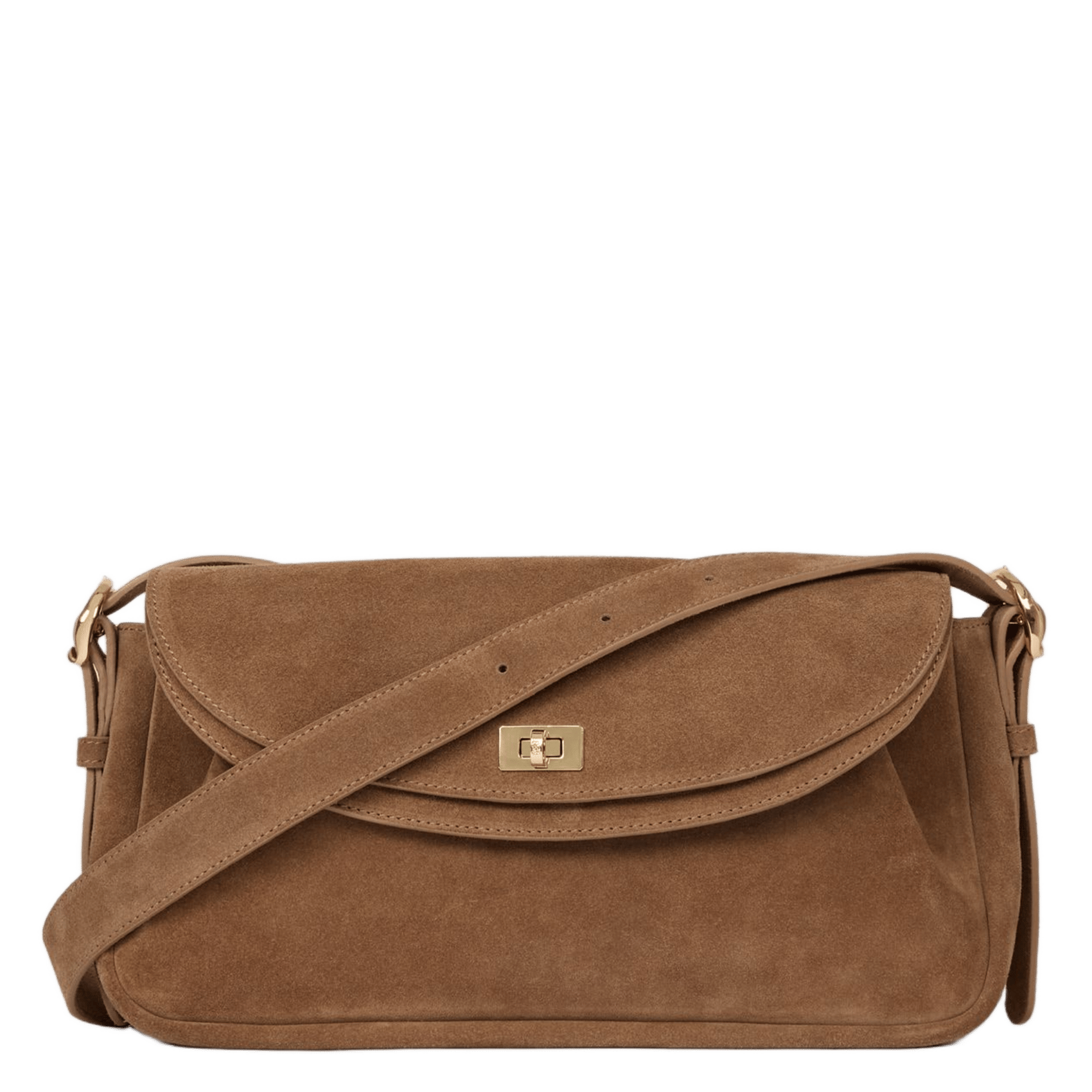 Sac en cuir velours SANDRO Beige