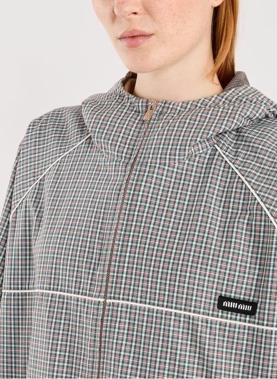 Blouson à carreaux | Gris by MIU MIU Blouson à carreaux Gris