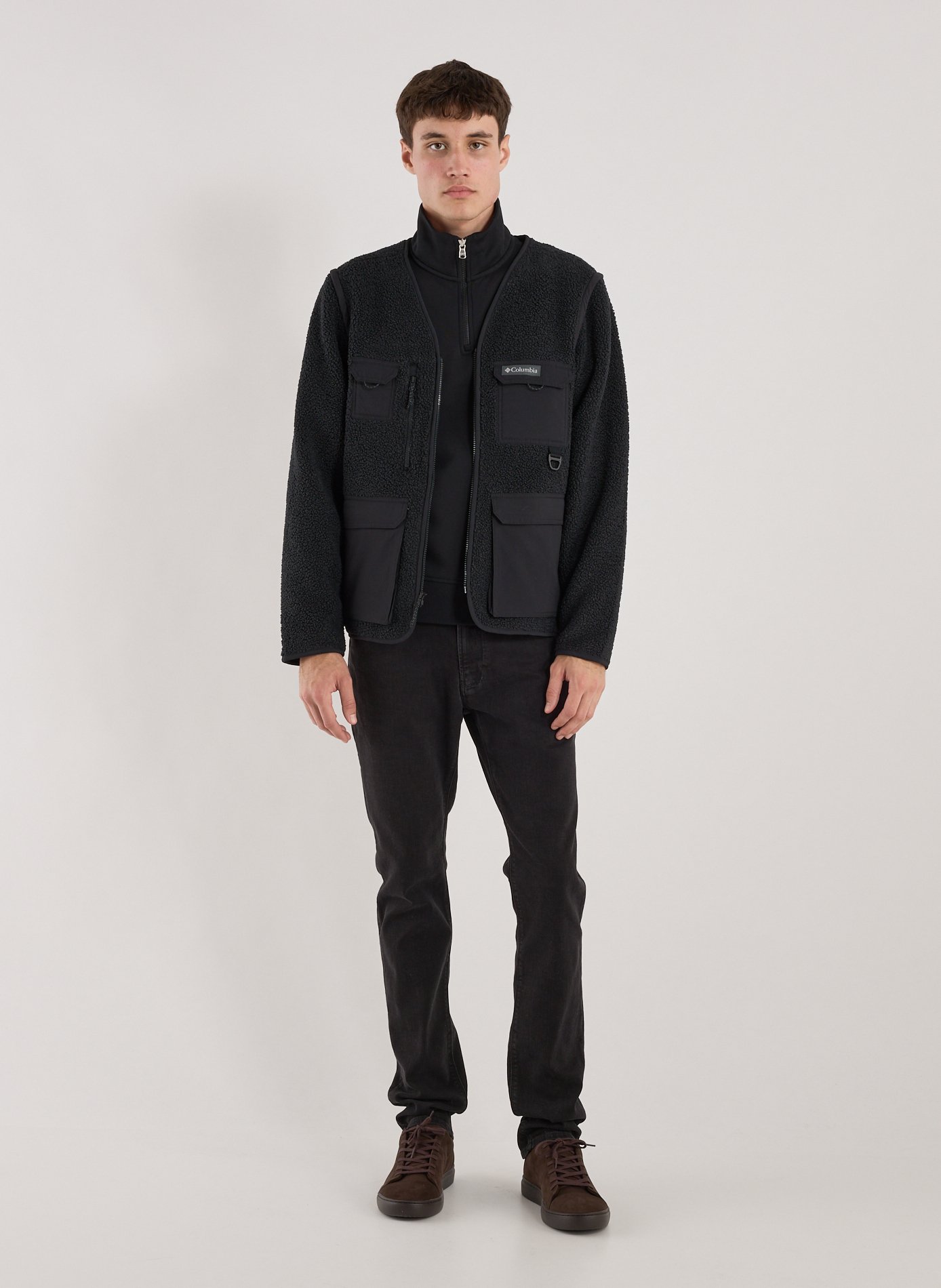 Jacket with removable long sleeves COLUMBIA Black