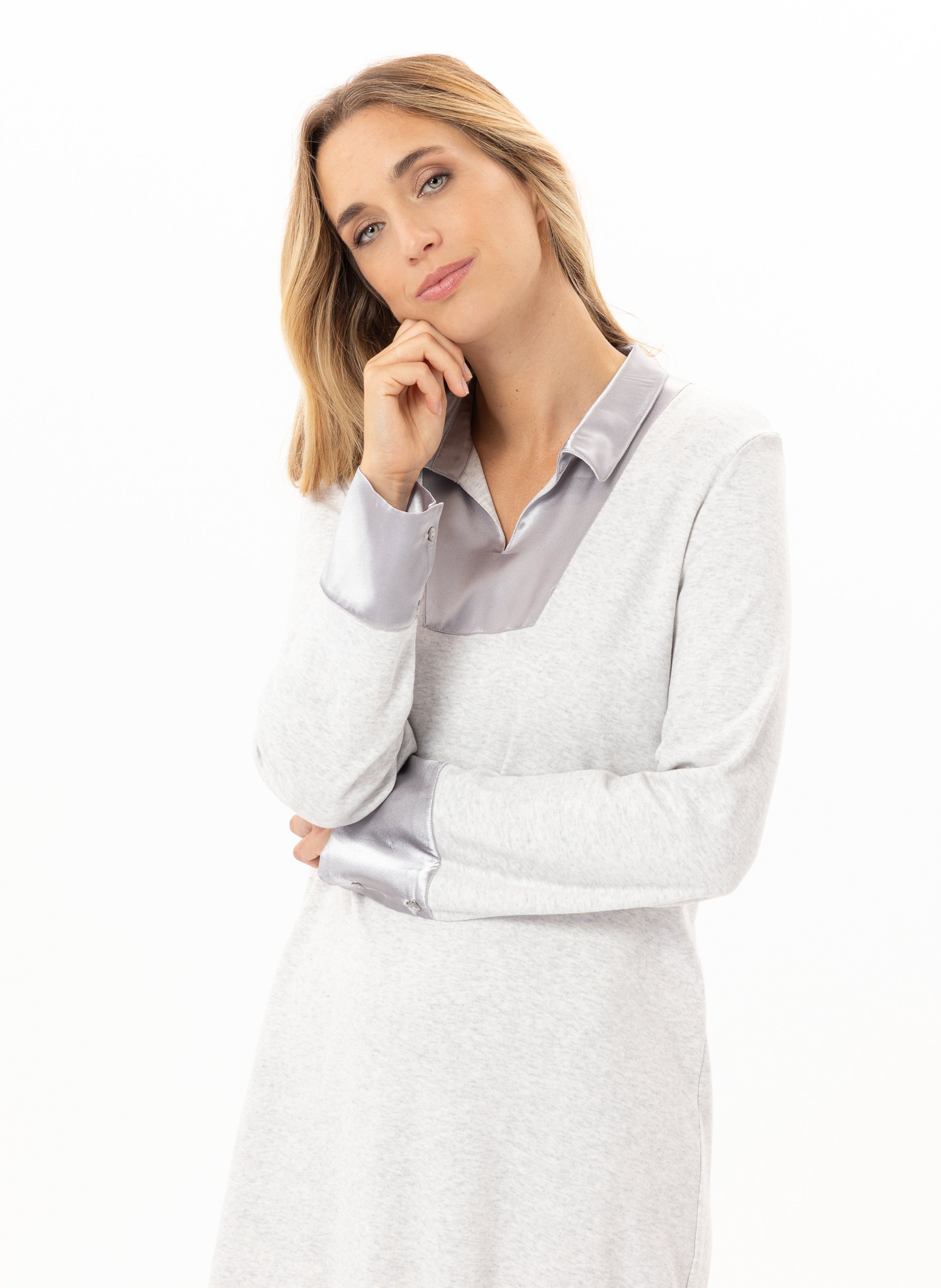 Chemise de nuit en coton andy 101 LE CHAT Bleu