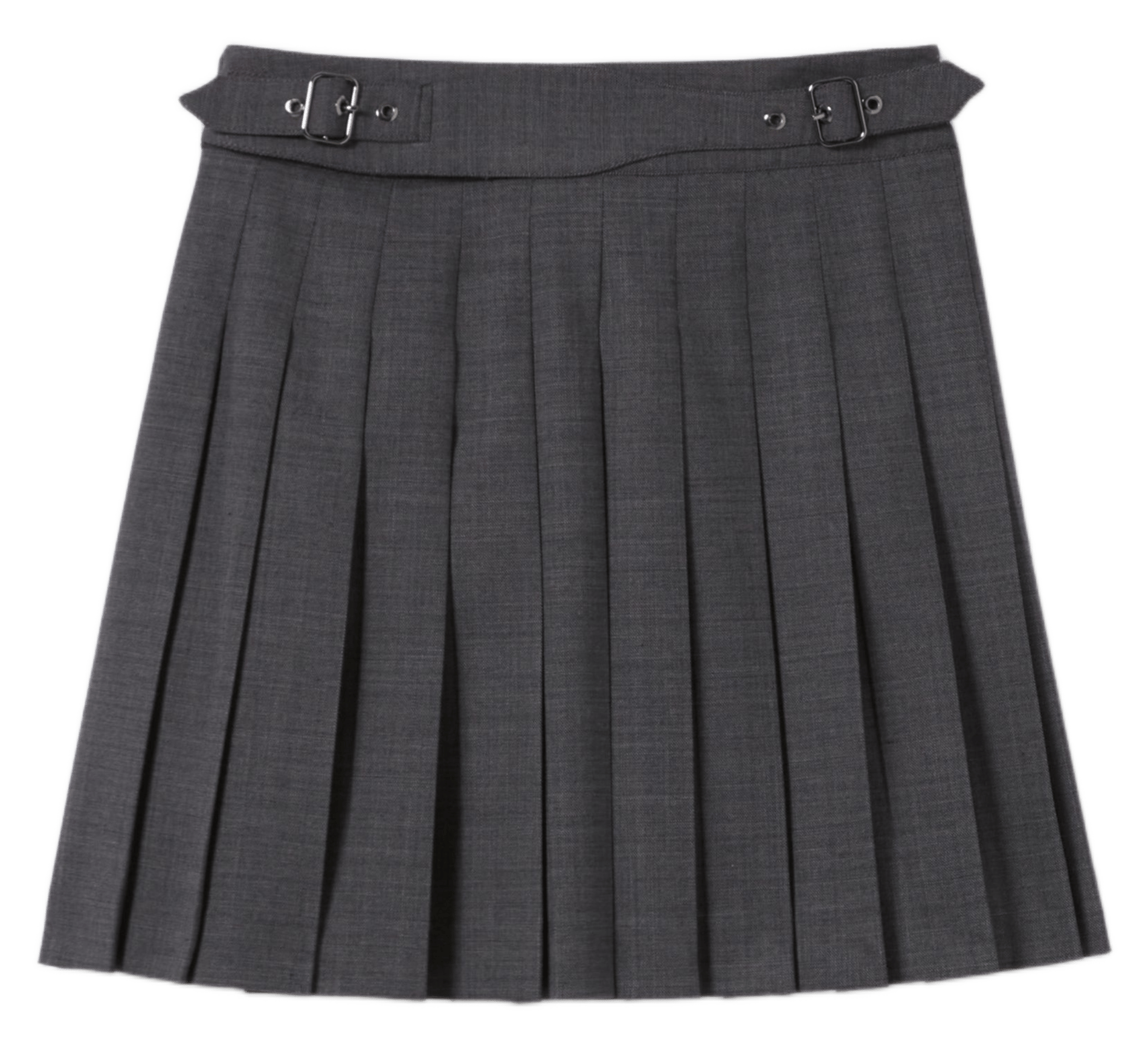 Jupe courte plissée en laine mélangée CLAUDIE PIERLOT Gris