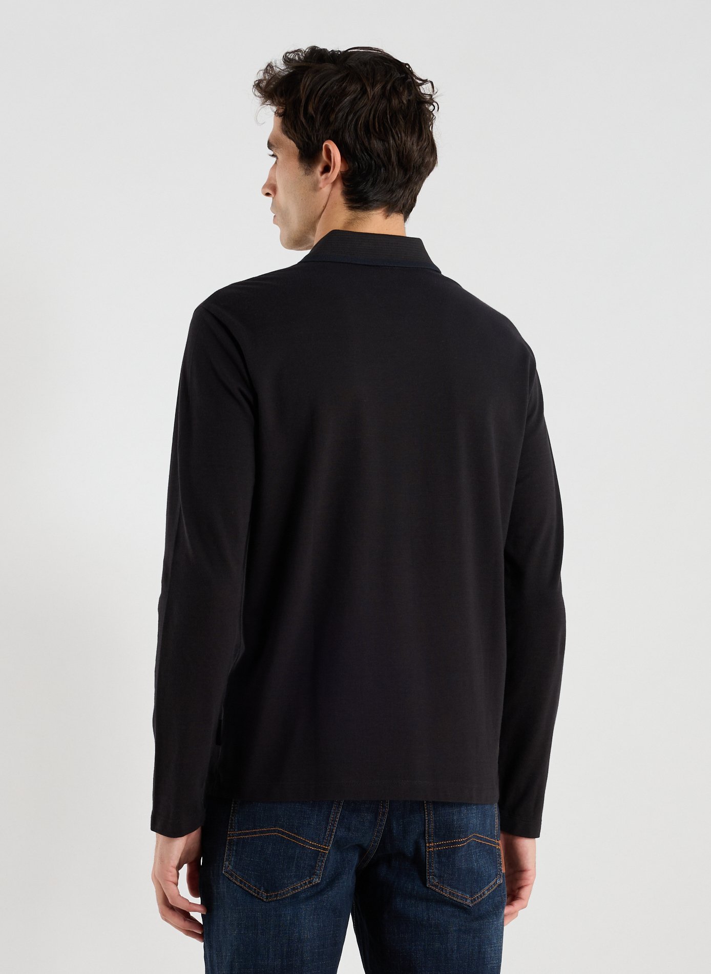 Polo à manches longues en coton ARMANI EXCHANGE Multicolore