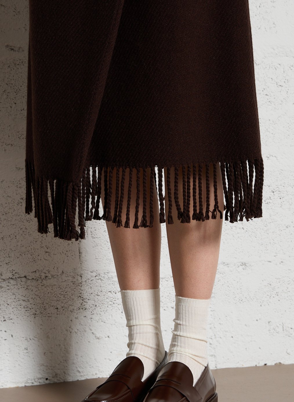 Jupé midi en laine mélangée elona MAISON 123 Marron