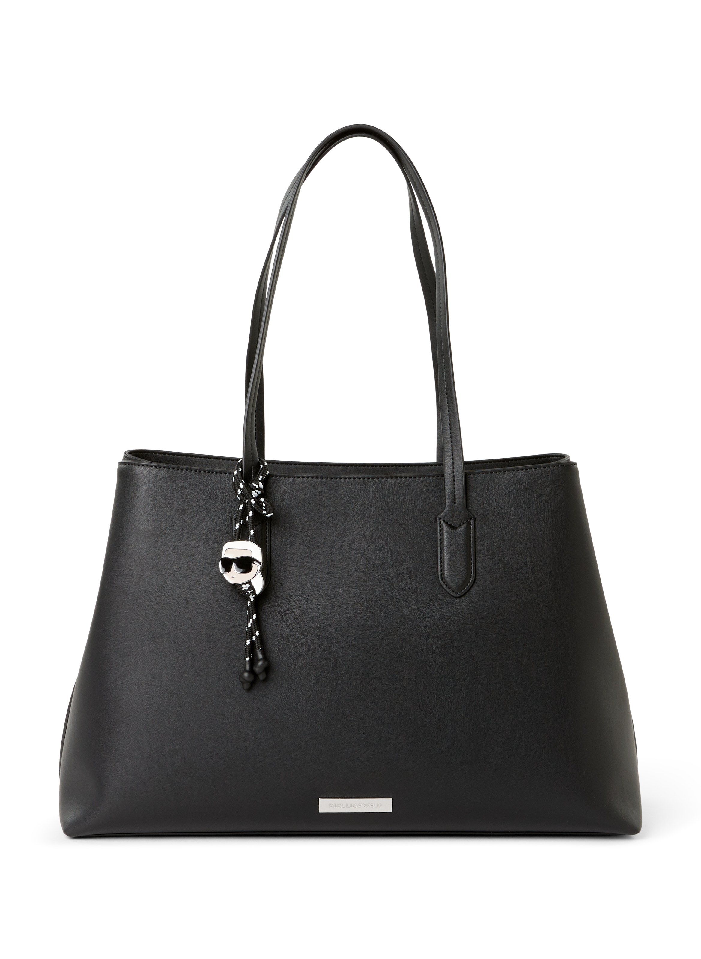 KARL LAGERFELD Solid color shoulder bag Black